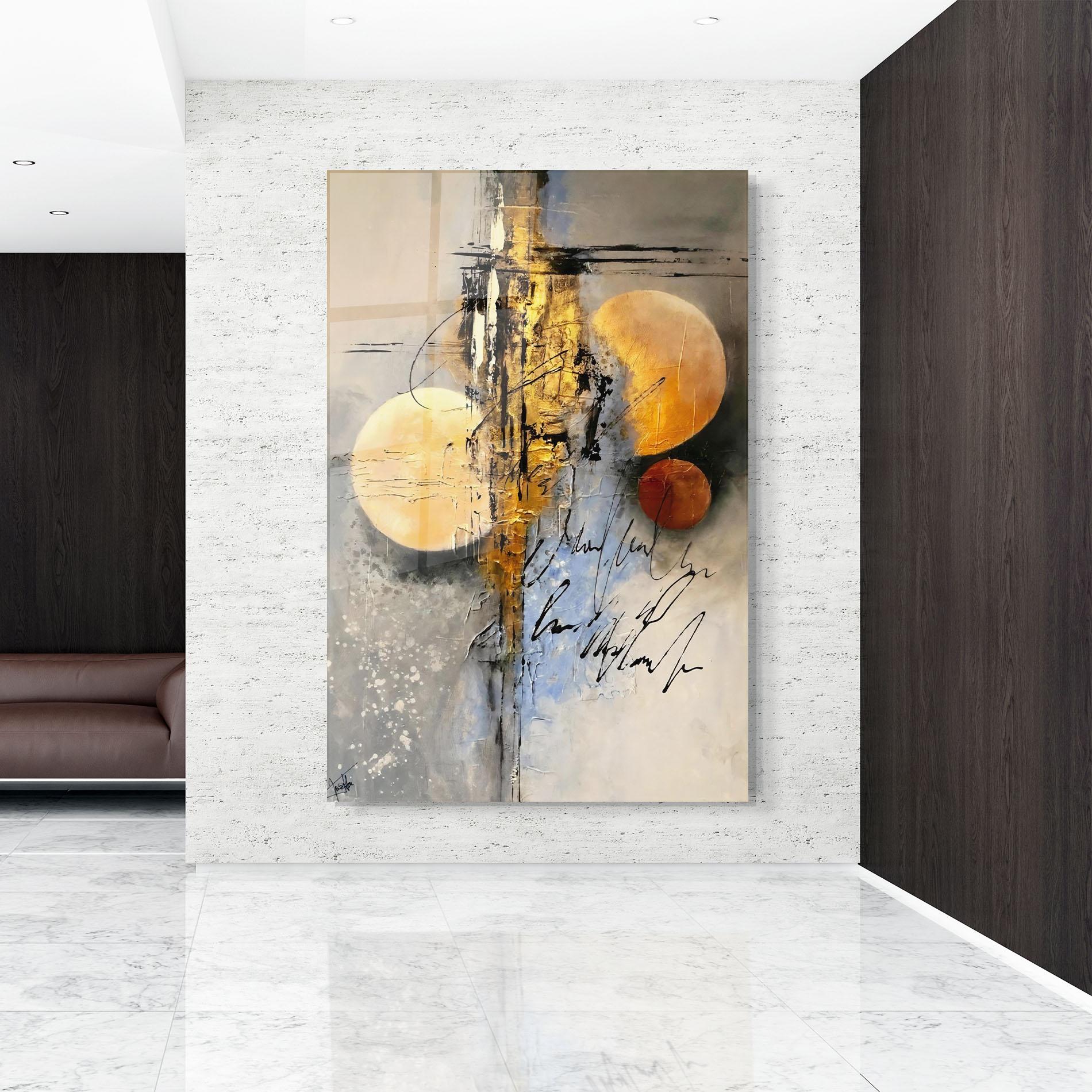 Obraz na Szkle Abstract Moons mockup 9