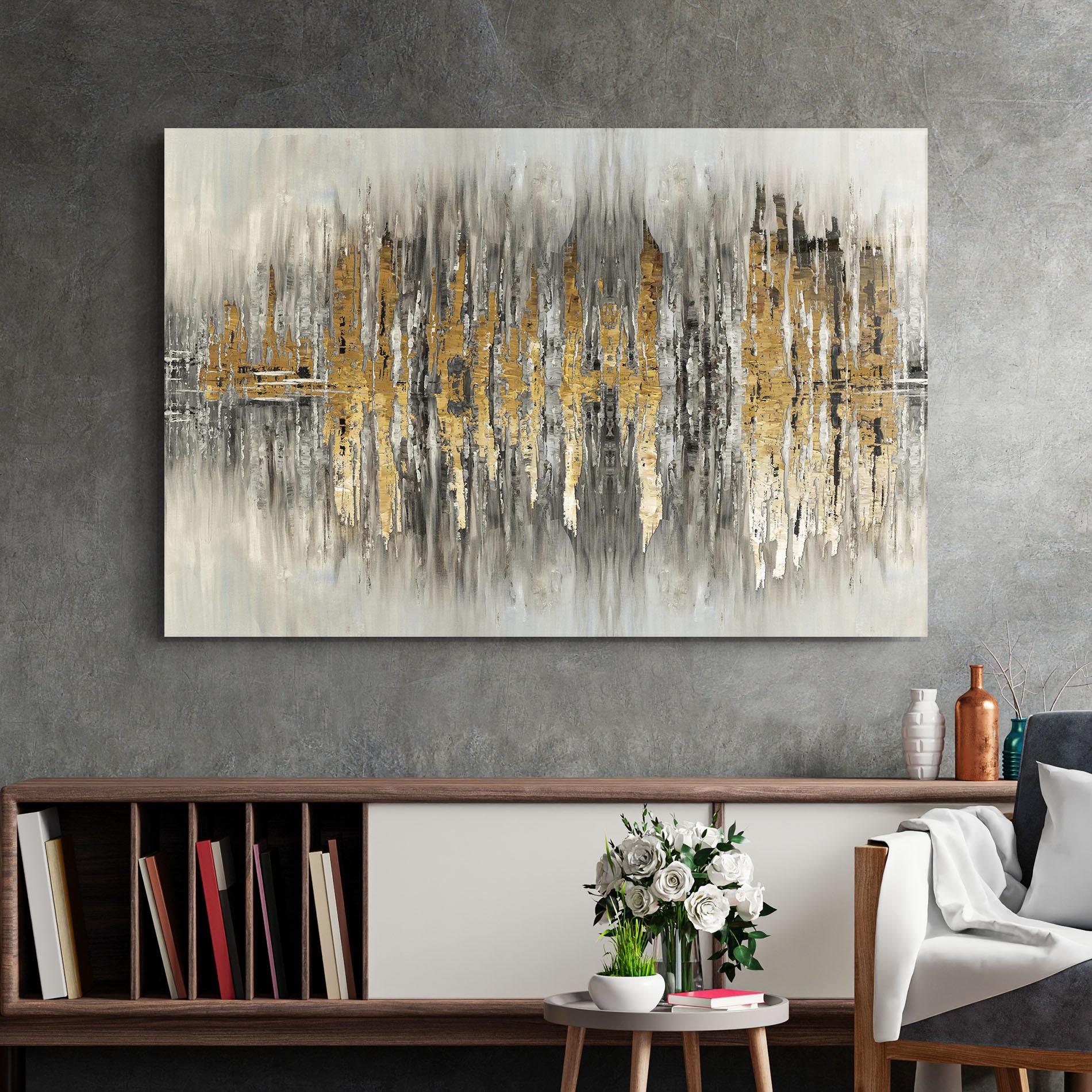 Obraz na Szkle Acrylic Silver Paint mockup 2