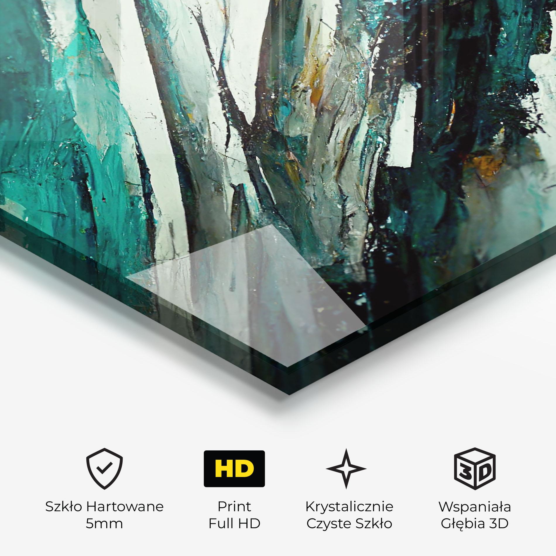 Obraz na Szkle Abstract Green Artwork mockup 3