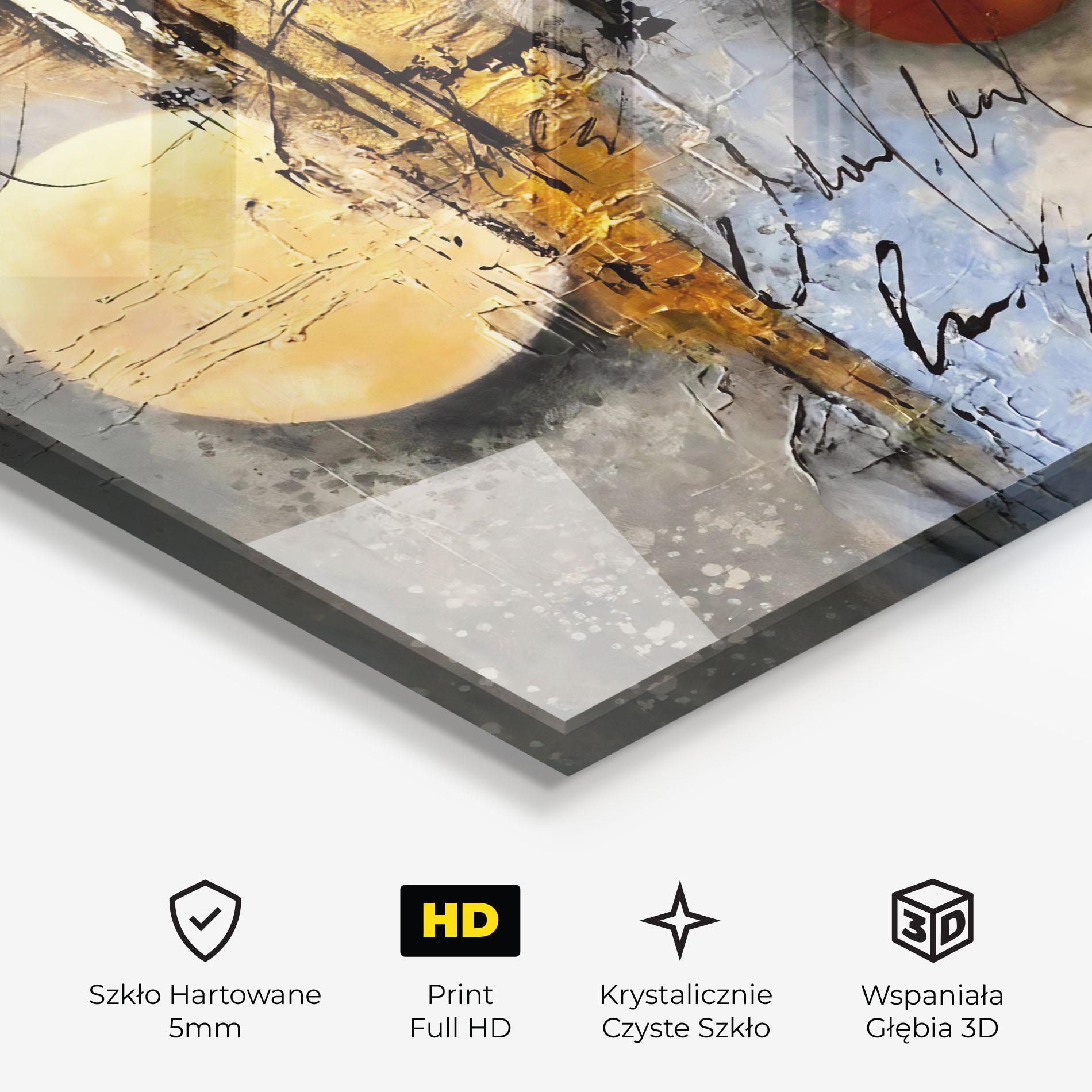 Obraz na Szkle Abstract Moons mockup 3