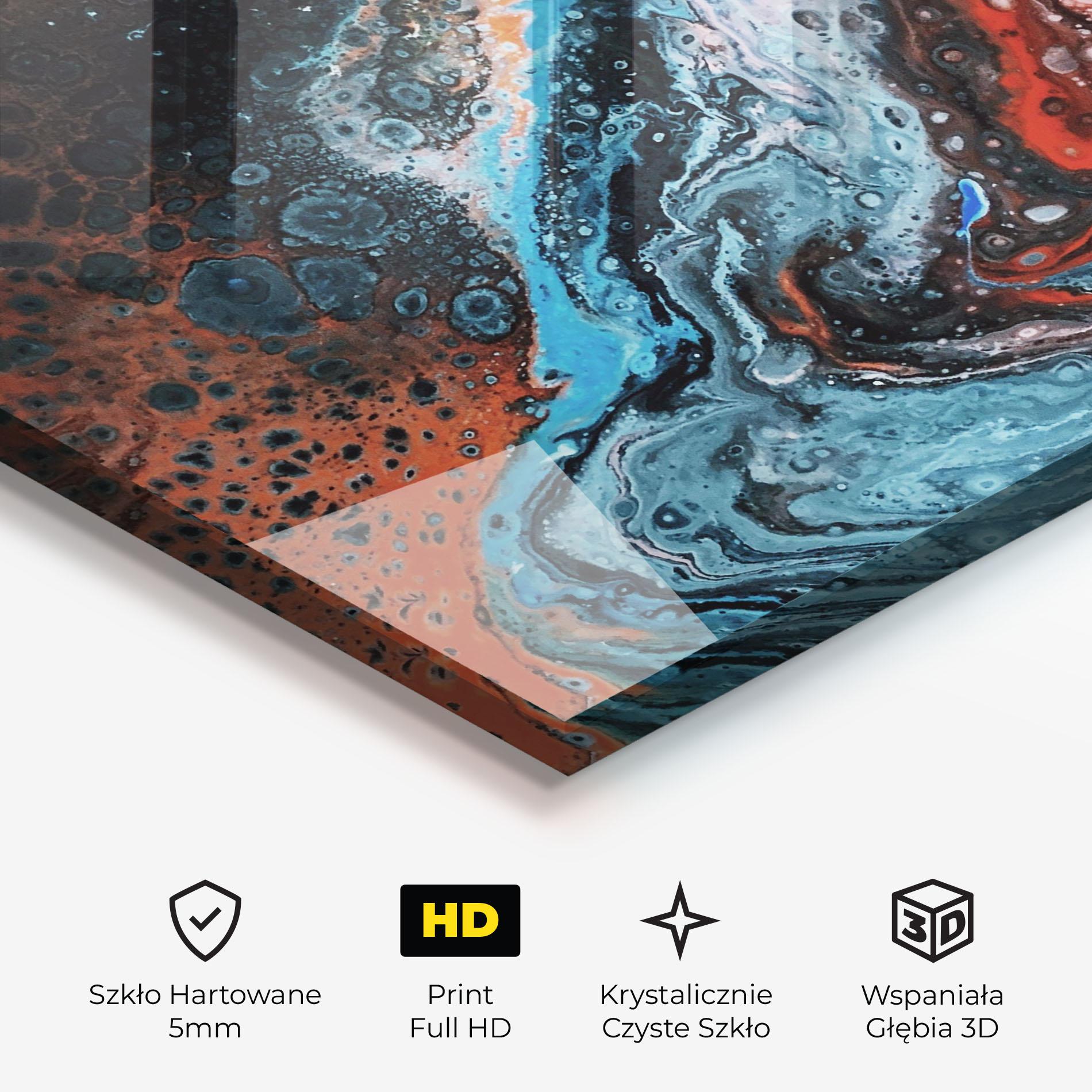 Obraz na Szkle Abstract Turqoise Colors mockup 3