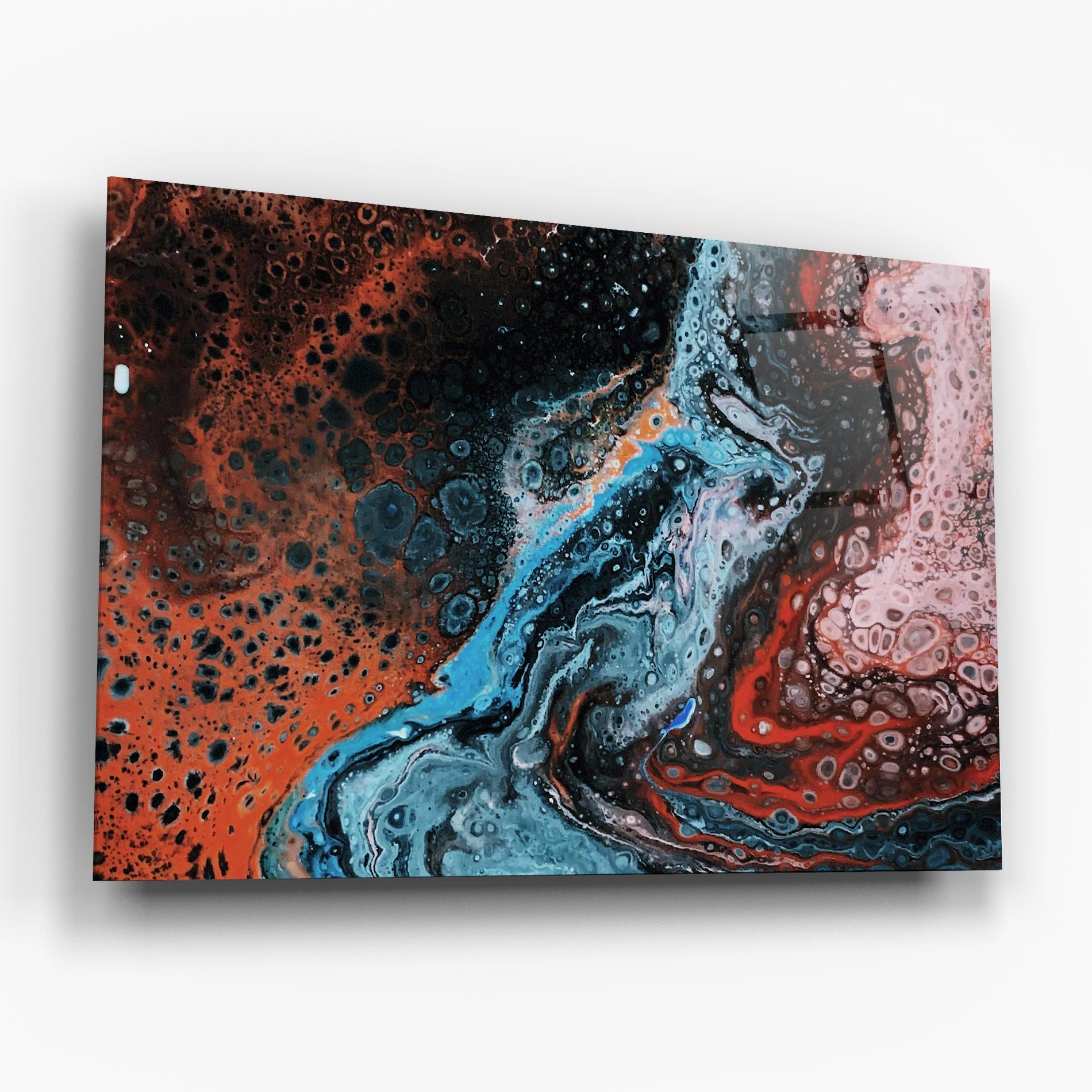 Obraz na Szkle Abstract Turqoise Colors mockup 6