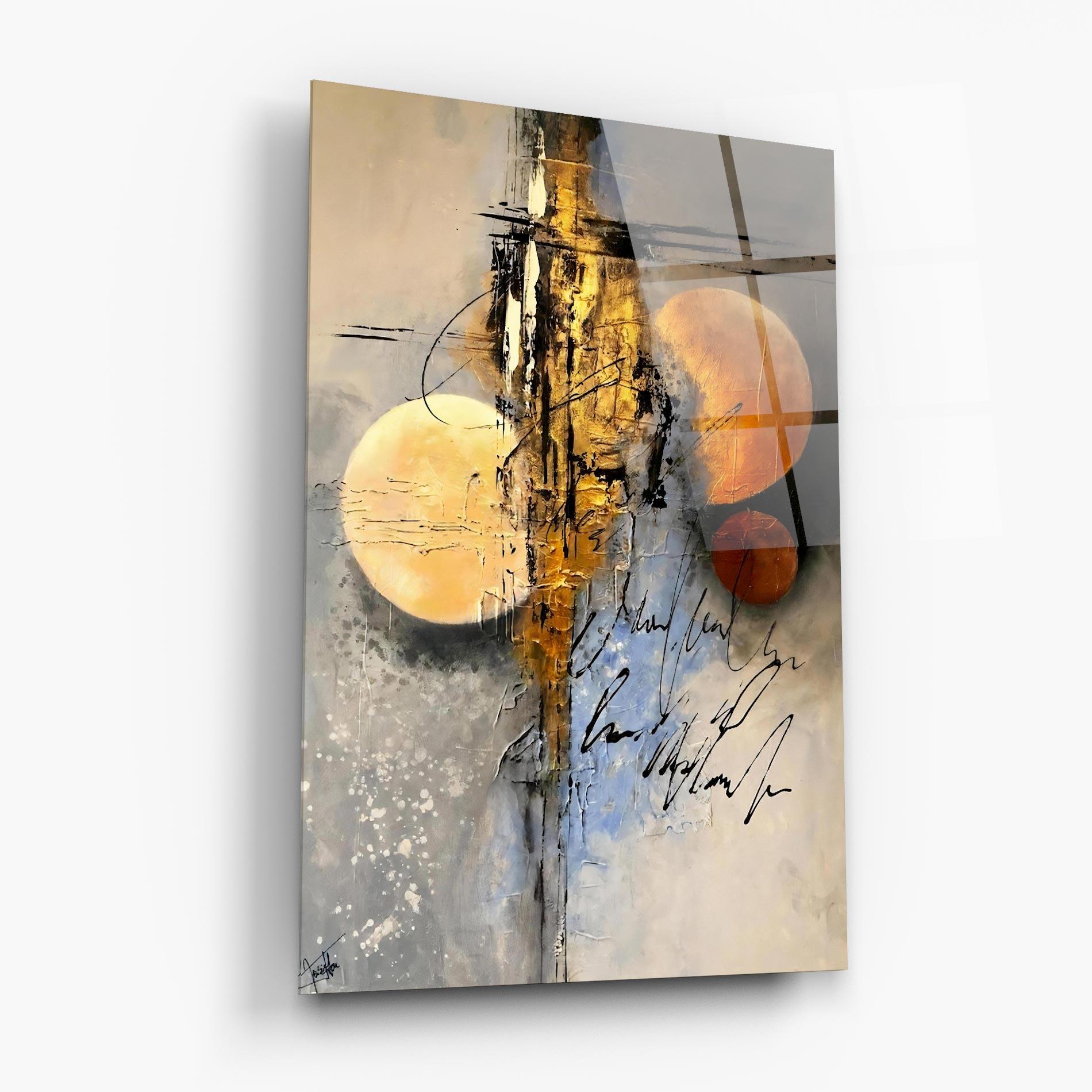 Obraz na Szkle Abstract Moons mockup 6