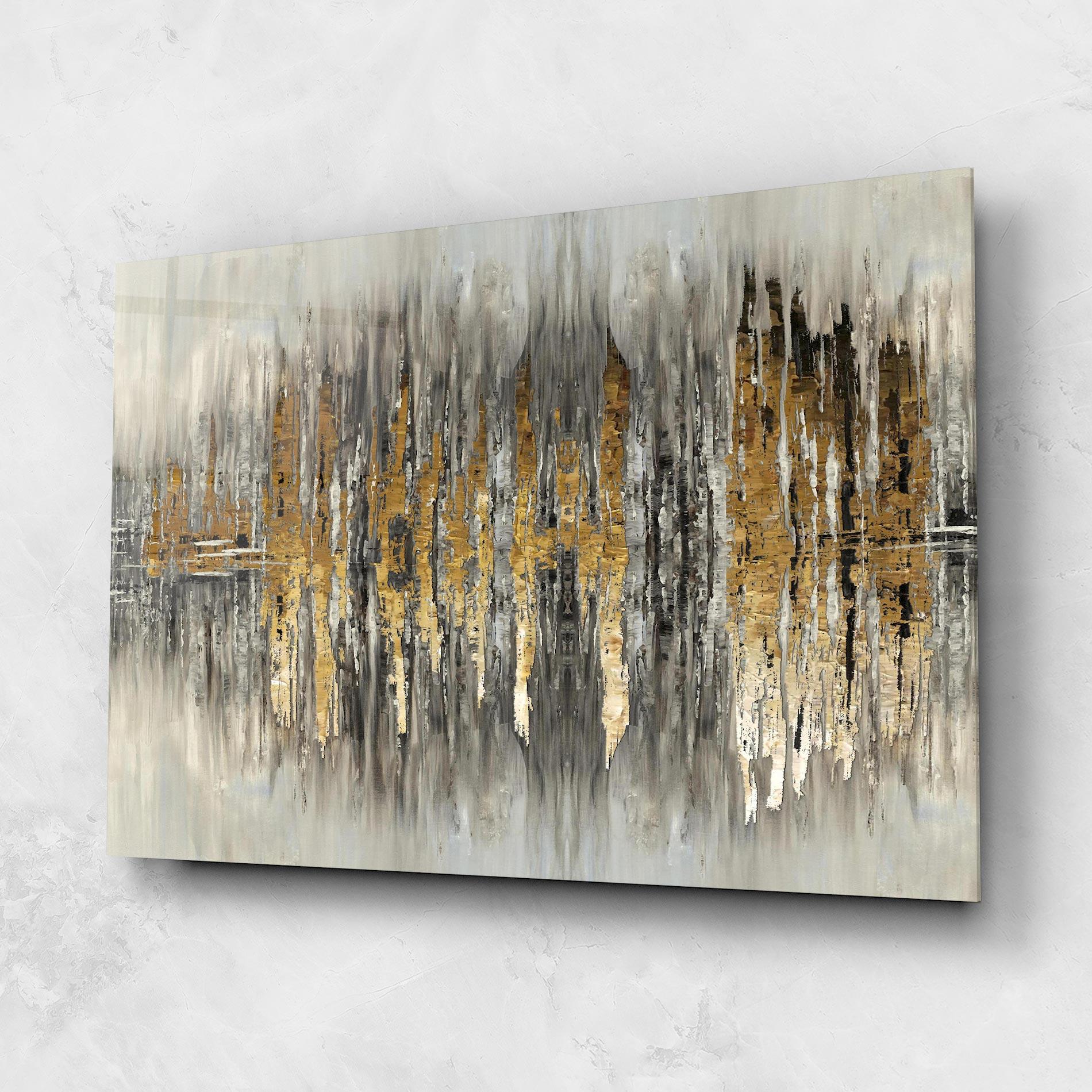 Obraz na Szkle Acrylic Silver Paint mockup 1