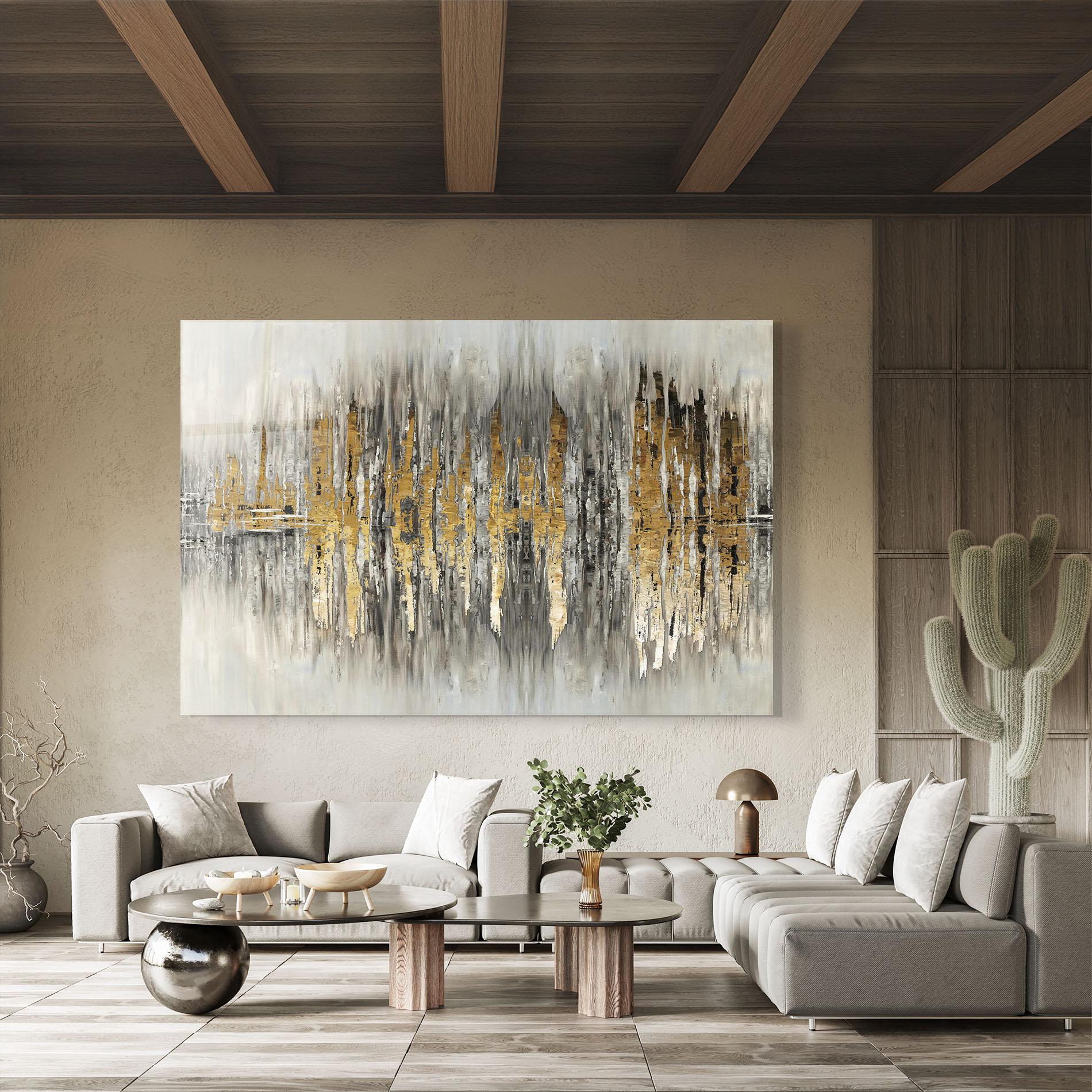 Obraz na Szkle Acrylic Silver Paint mockup 8