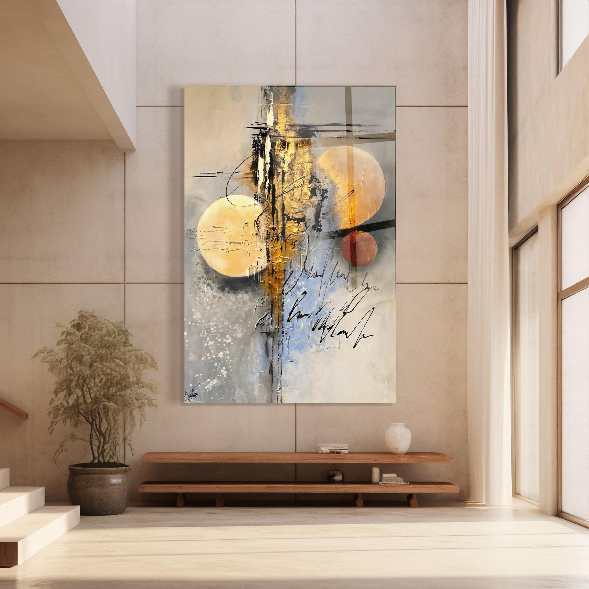 Obraz na Szkle Abstract Moons mockup 8