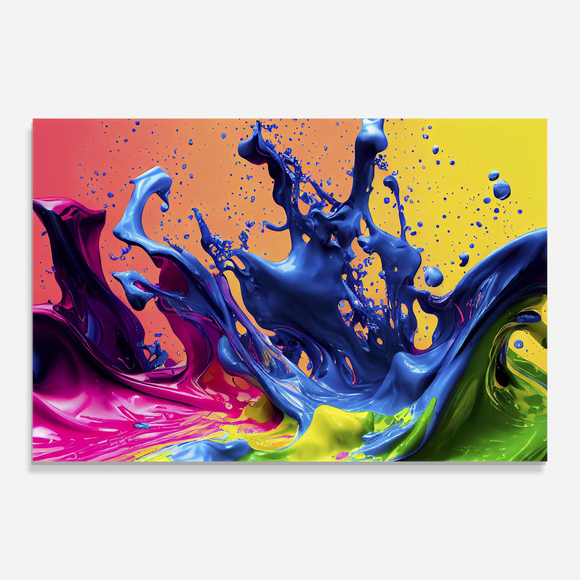 Obraz na Szkle Colorful Blue Explosion mockup 0