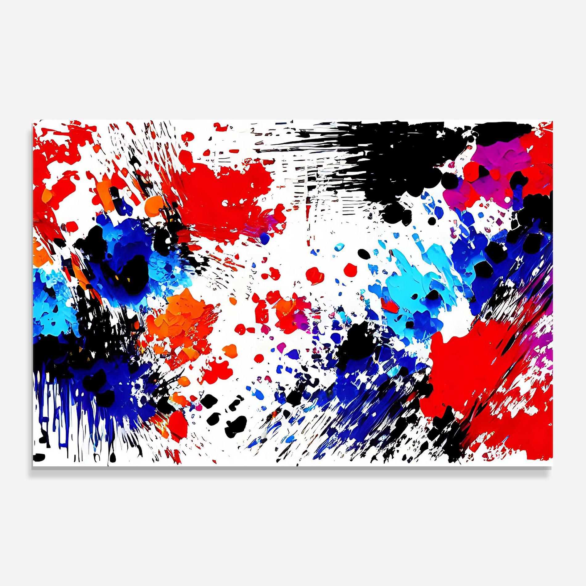 Obraz na Szkle Oil Red Paint mockup 0