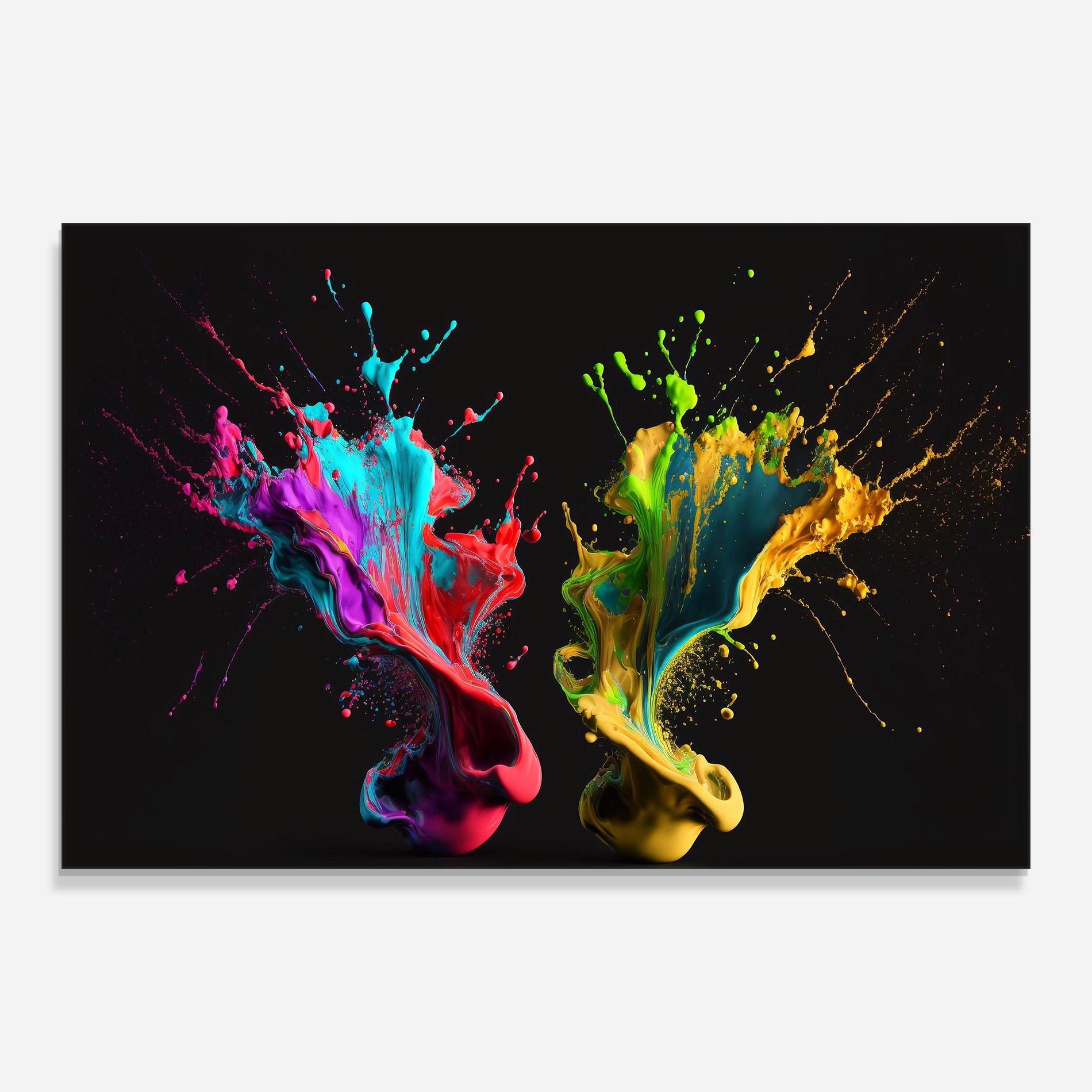 Obraz na Szkle Yellow Green Splash mockup 0