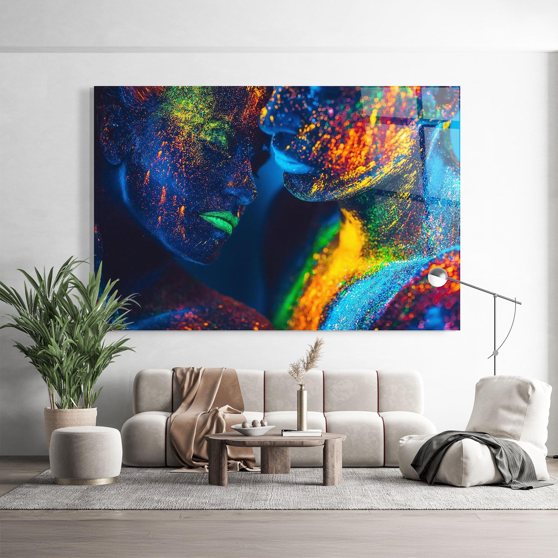 Obraz na Szkle Fluorescent Green Lips mockup 9