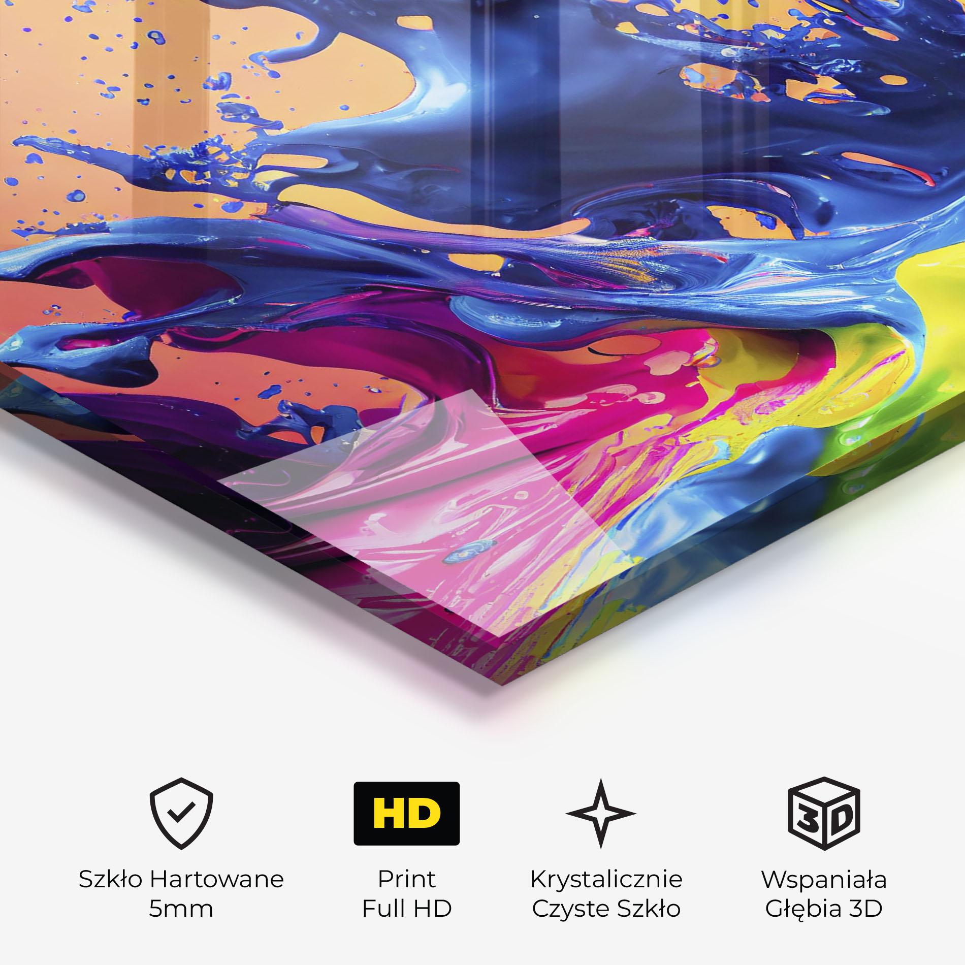 Obraz na Szkle Colorful Blue Explosion mockup 3