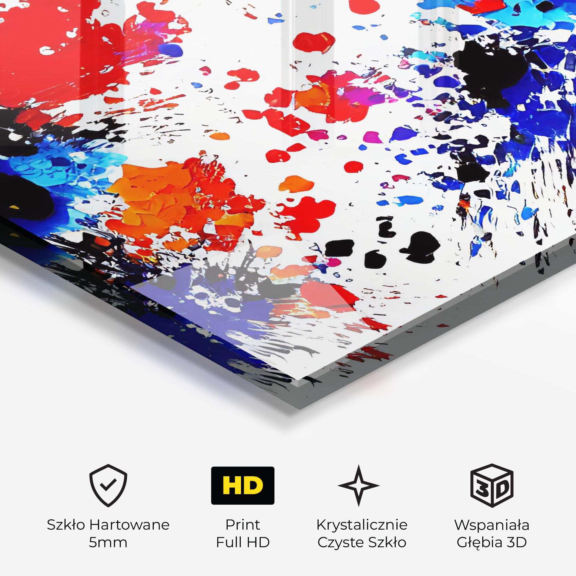 Obraz na Szkle Oil Red Paint mockup 3