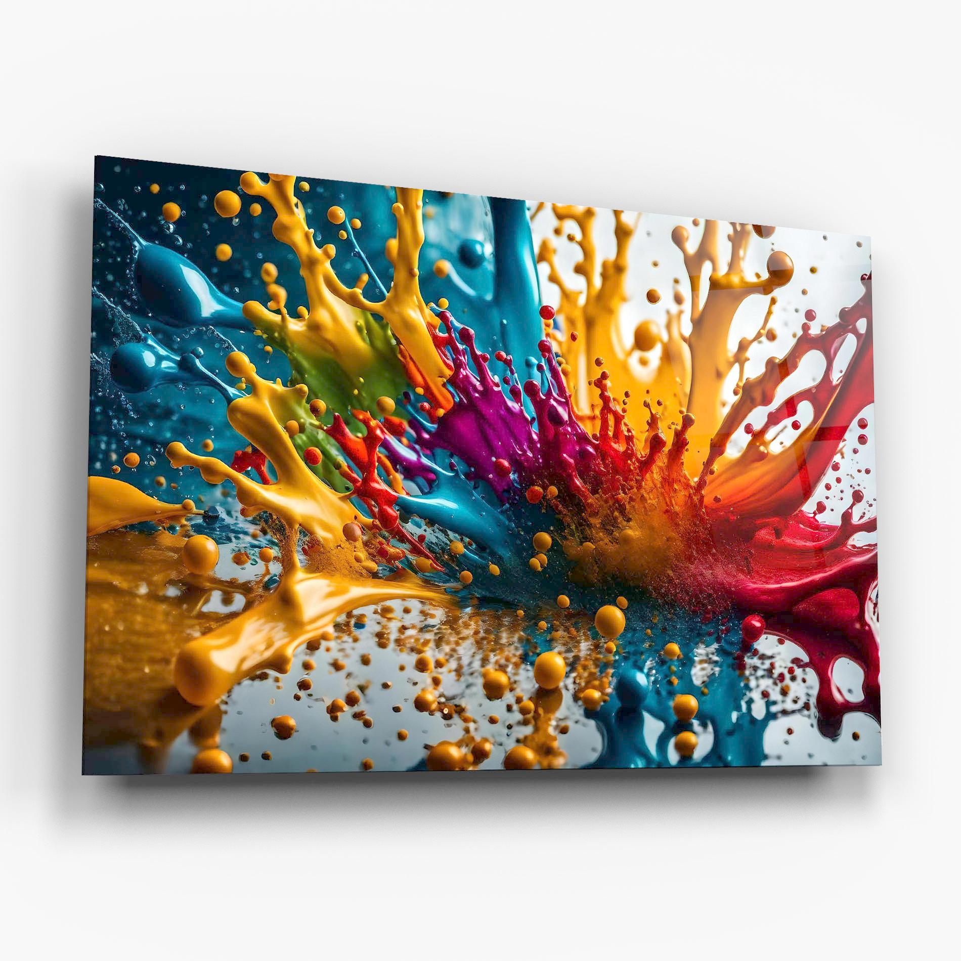 Obraz na Szkle Colorful Water Splash mockup 6