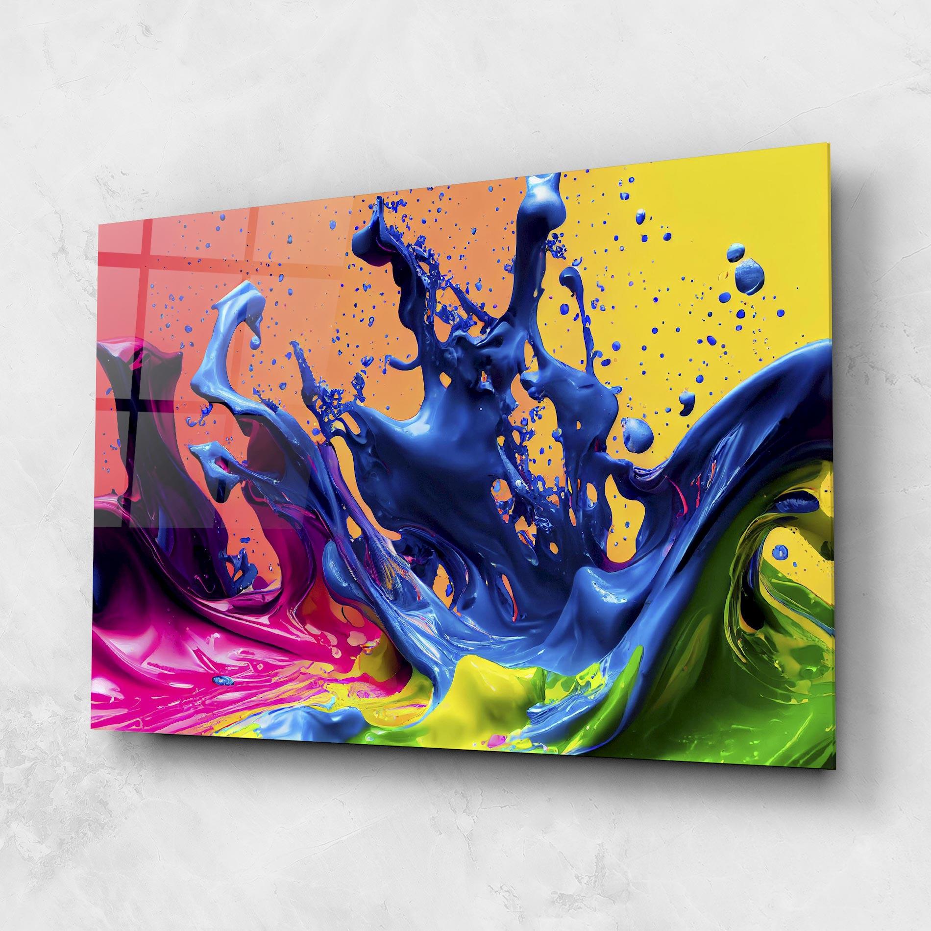Obraz na Szkle Colorful Blue Explosion mockup 1