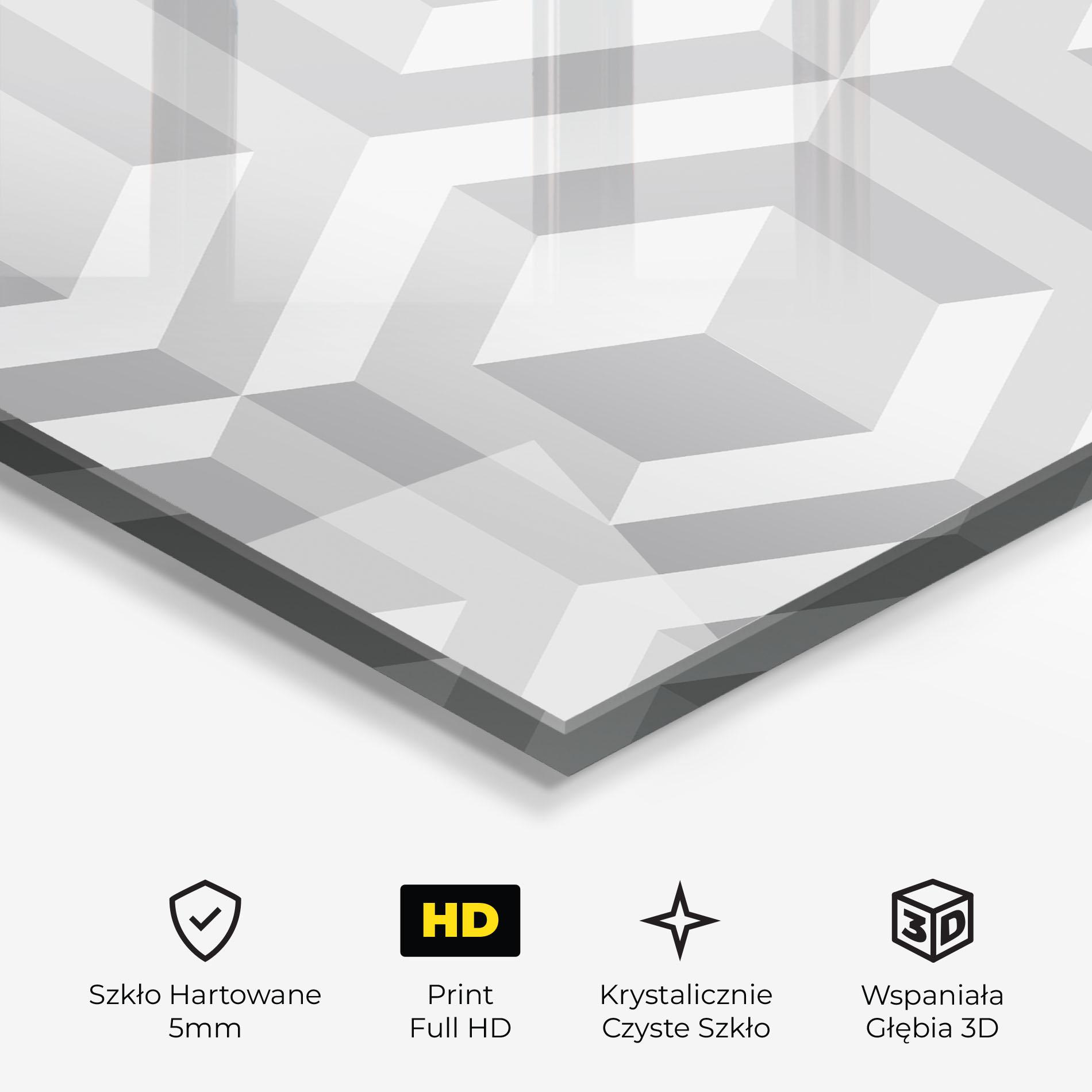 Obraz na Szkle 3d Square mockup 3