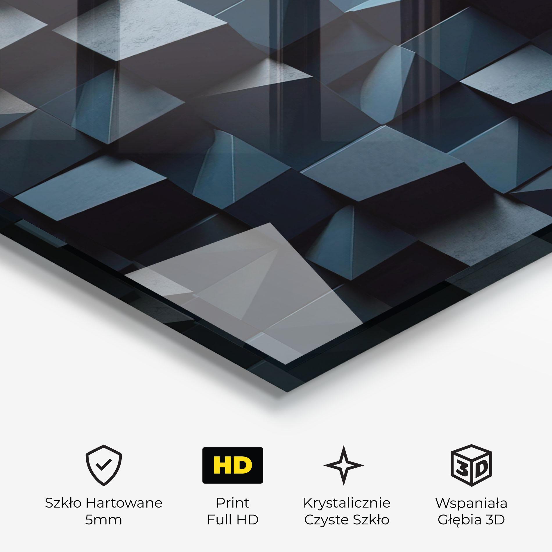 Obraz na Szkle Dark Blue Square mockup 3