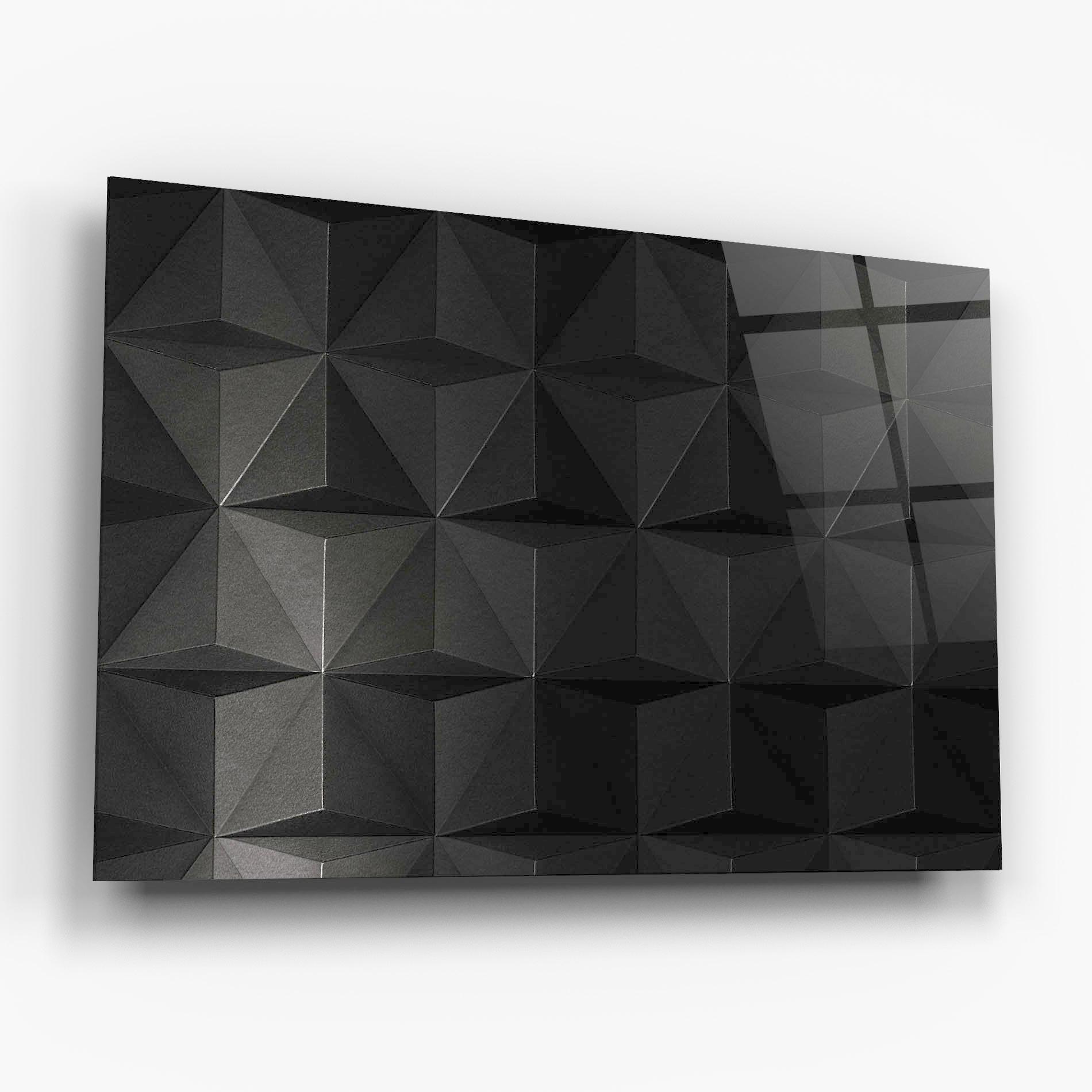 Obraz na Szkle Black Shade Triangle mockup 6