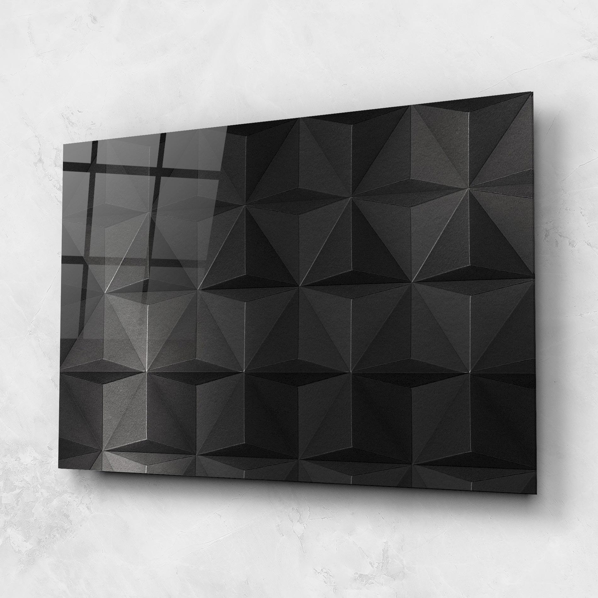 Obraz na Szkle Black Shade Triangle mockup 1