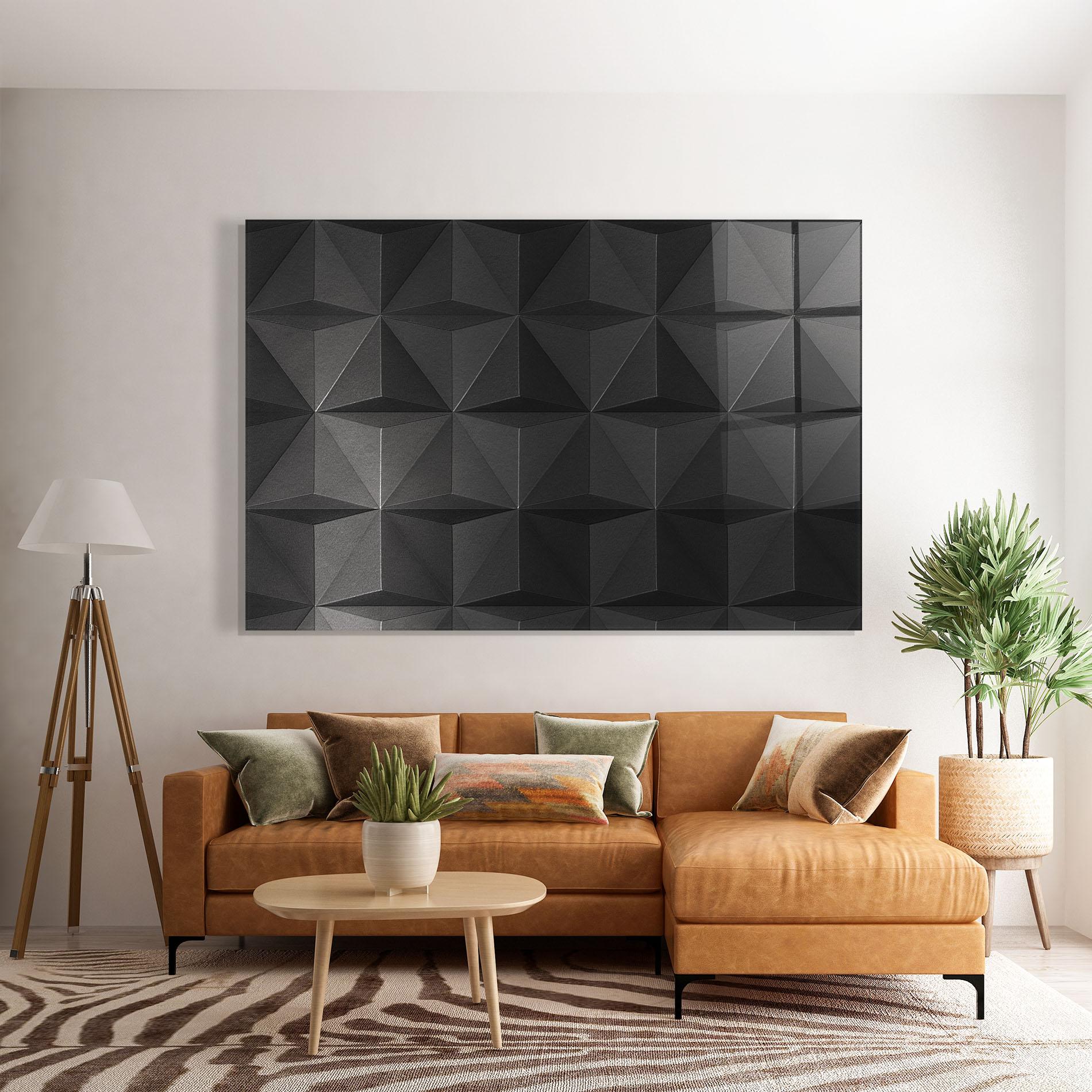 Obraz na Szkle Black Shade Triangle mockup 7