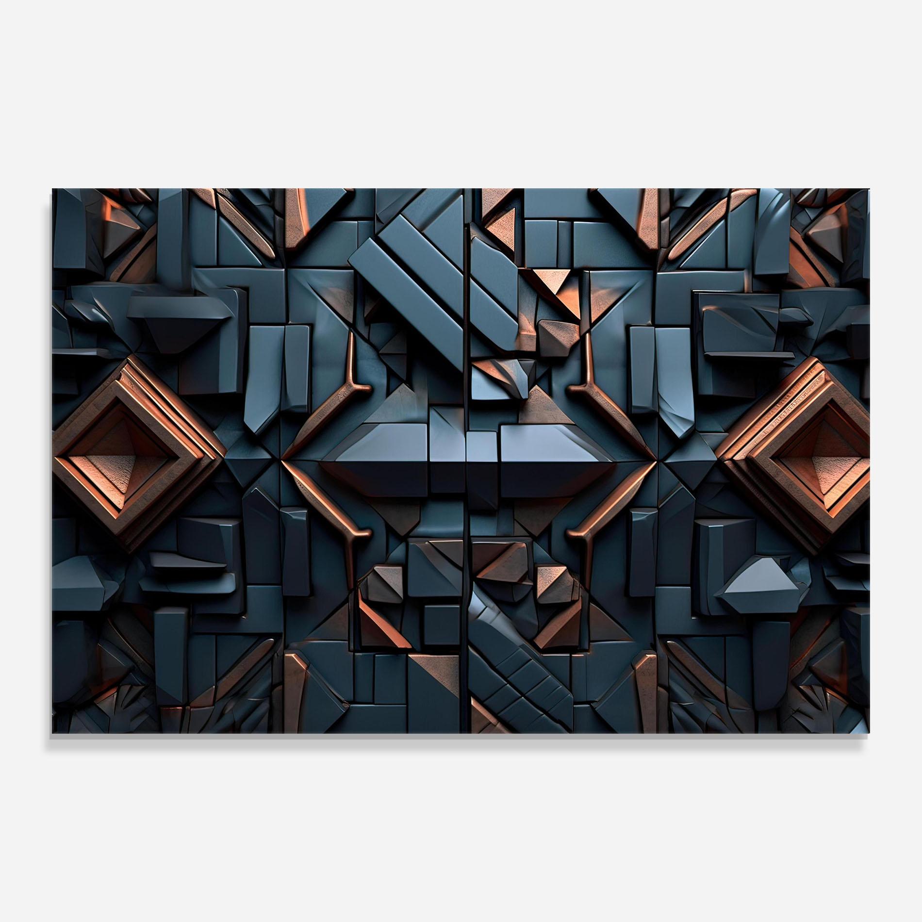 Obraz na Szkle Orange Rhombus mockup 0