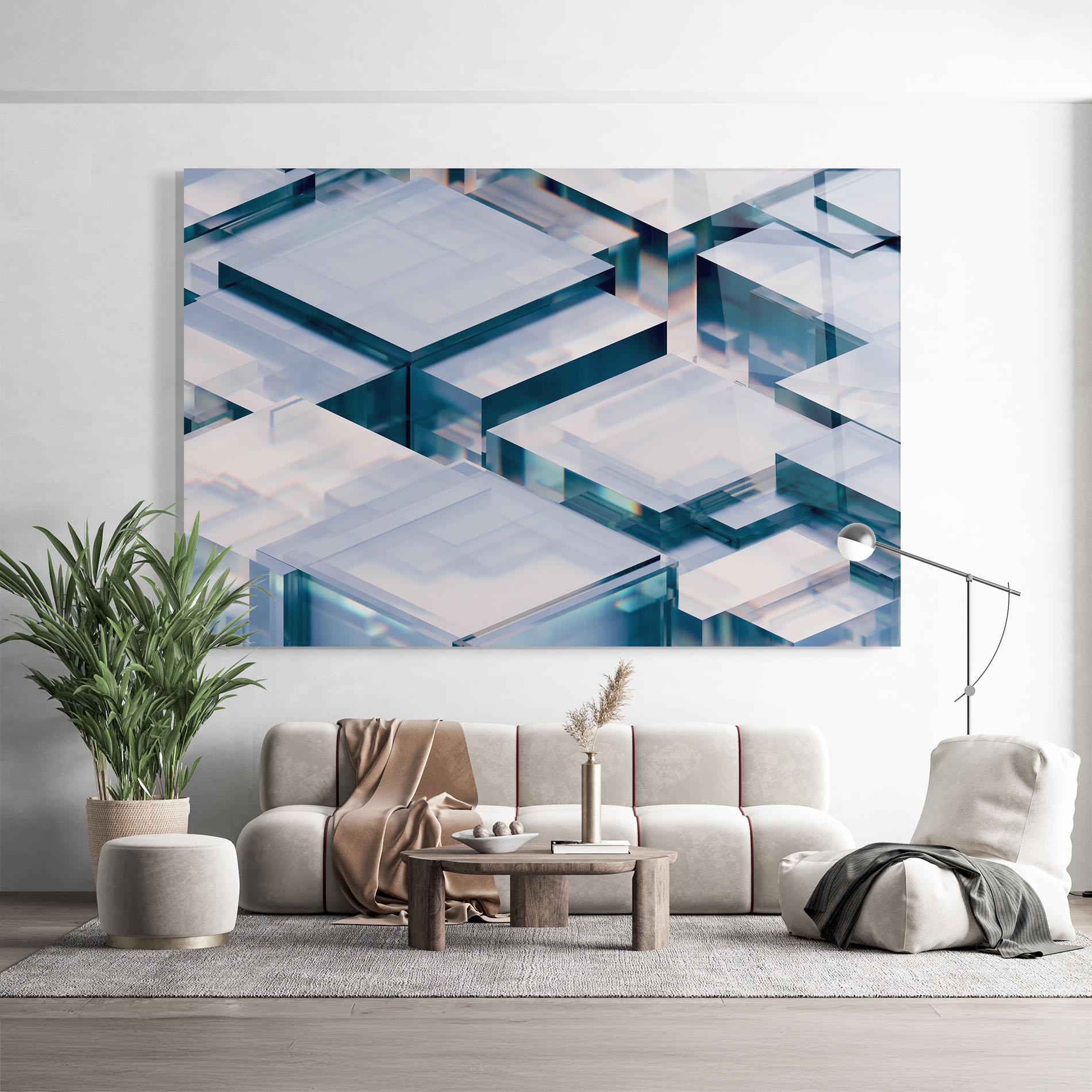 Obraz na Szkle Square Glass mockup 9