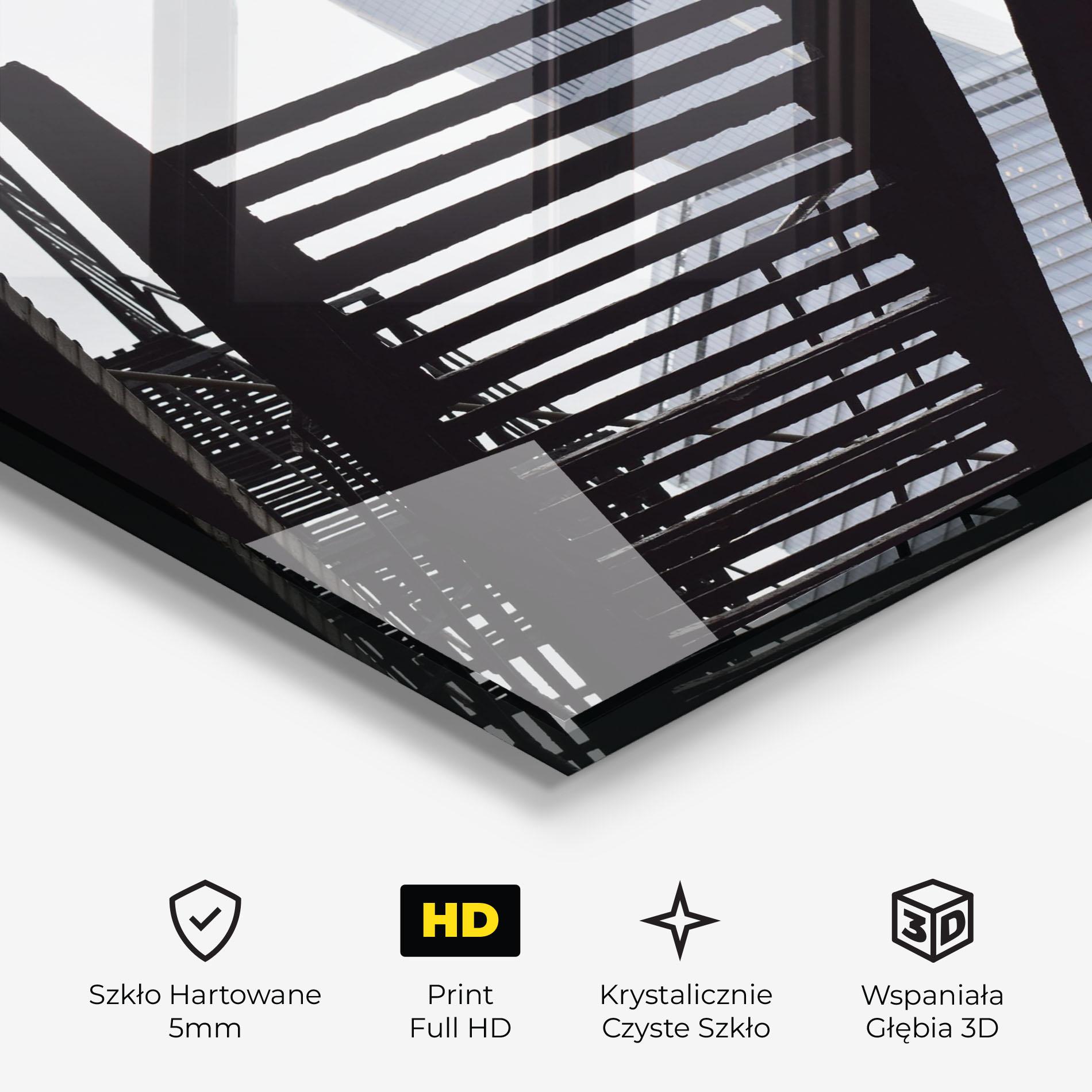 Obraz na Szkle Black Stairs Floating mockup 3