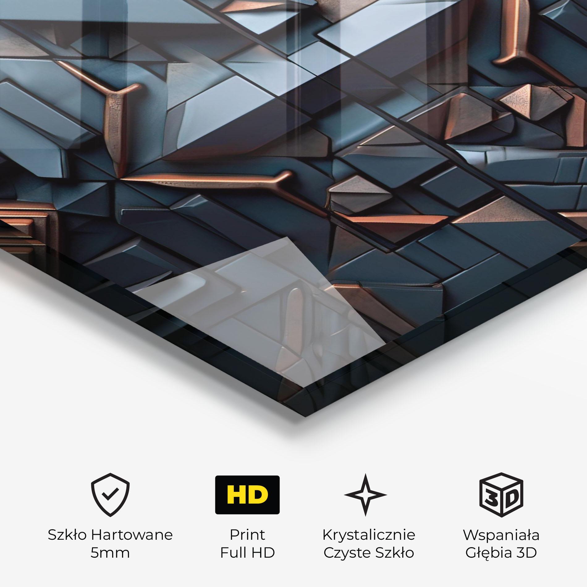 Obraz na Szkle Orange Rhombus mockup 3