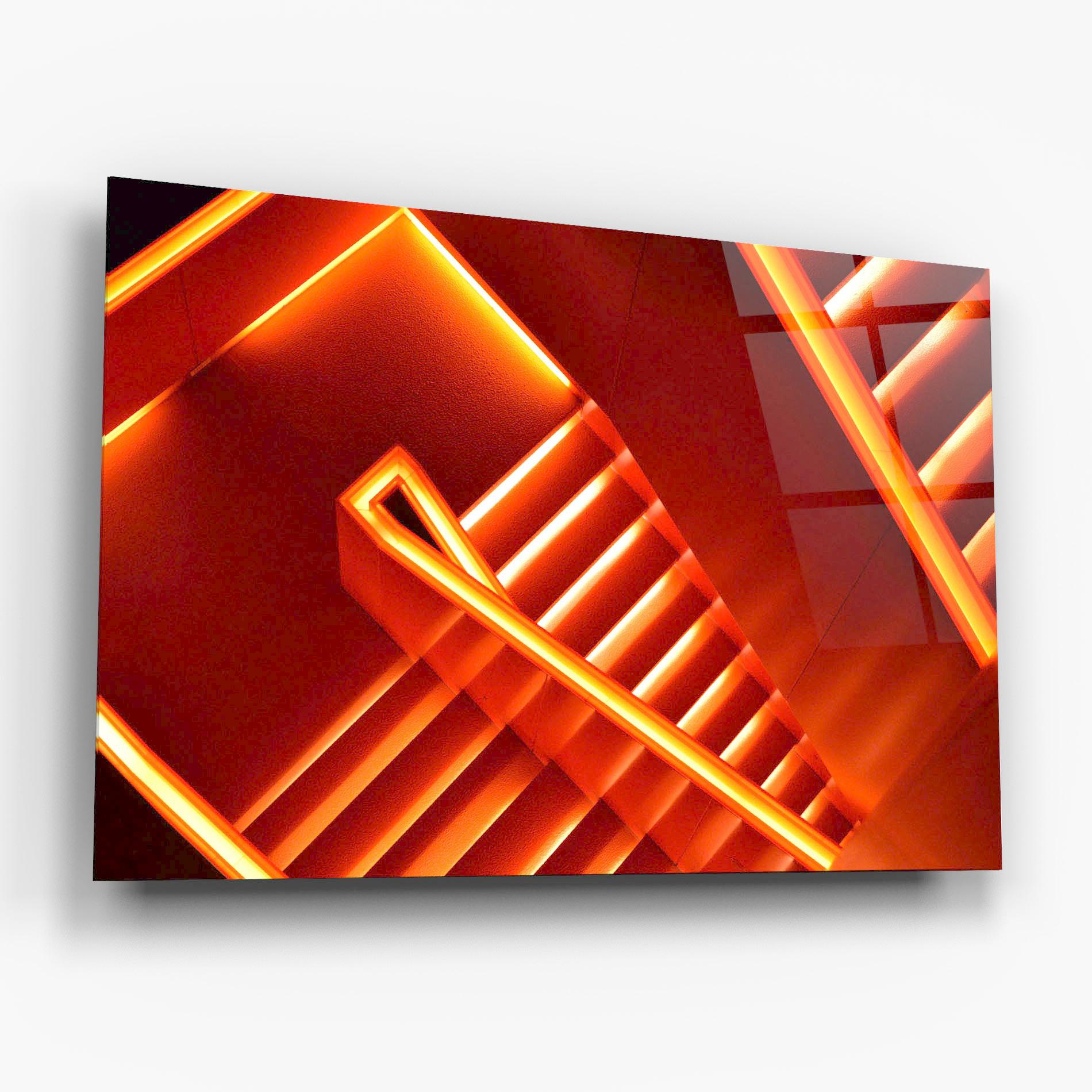 Obraz na Szkle Orange Stairs mockup 6