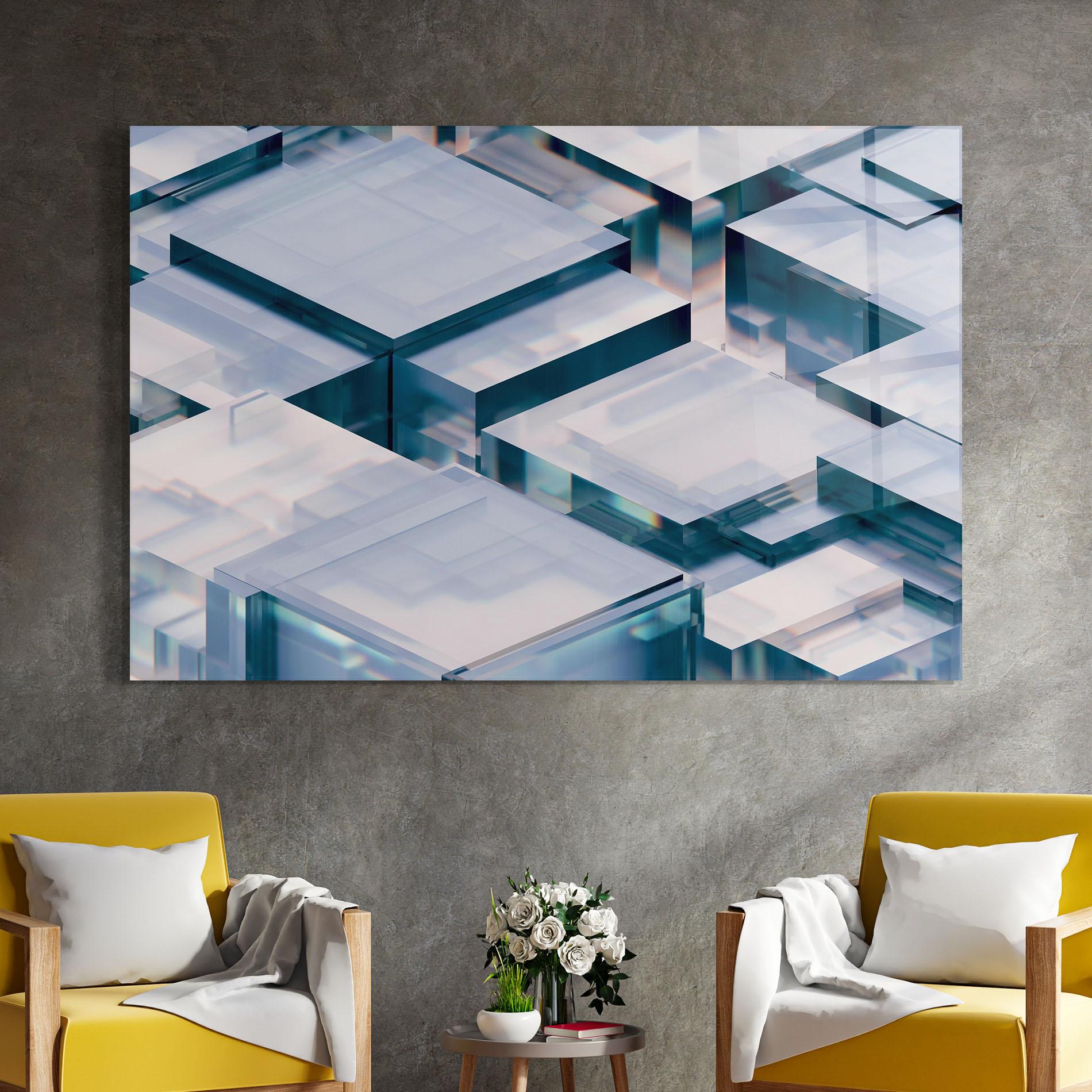 Obraz na Szkle Square Glass mockup 4