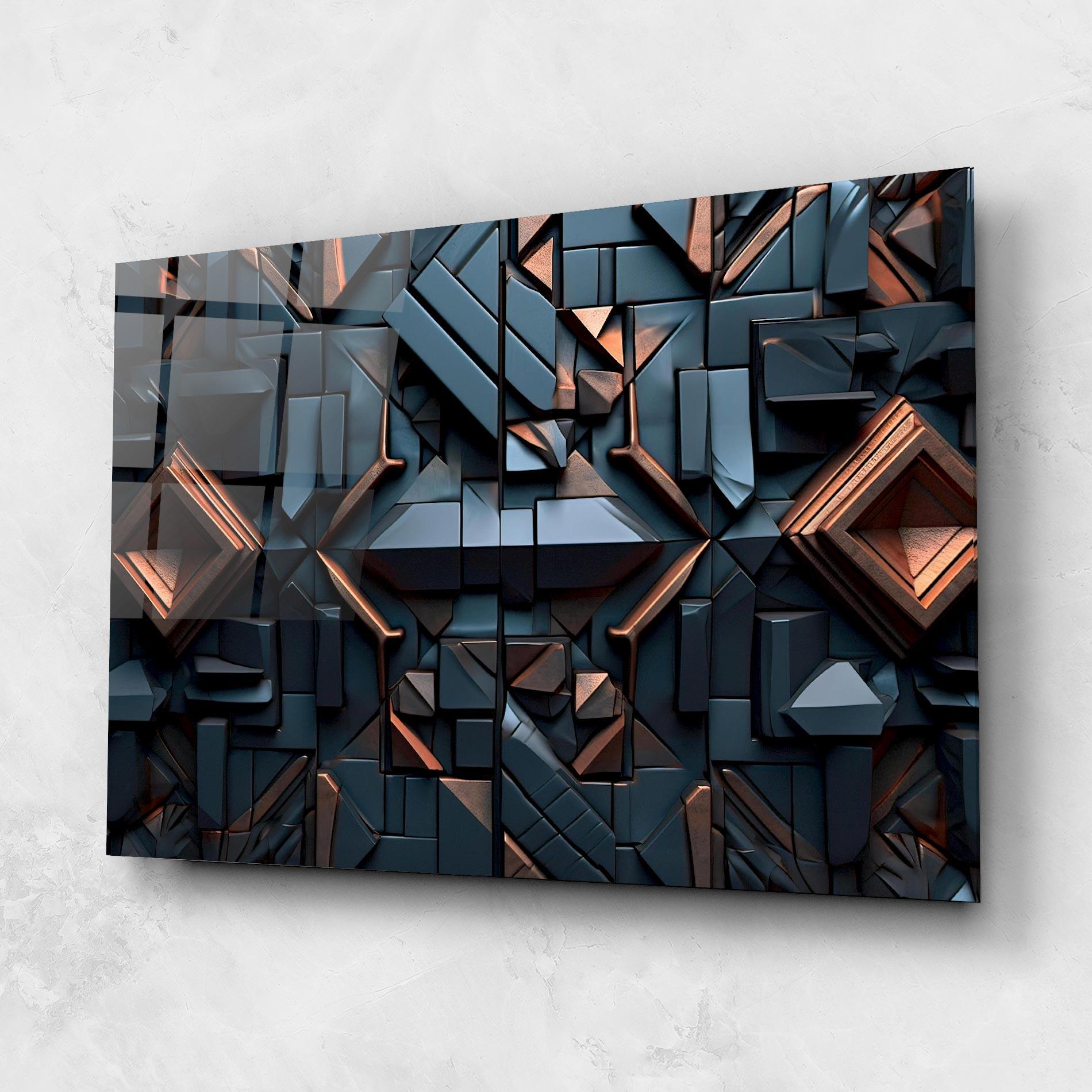 Obraz na Szkle Orange Rhombus mockup 1