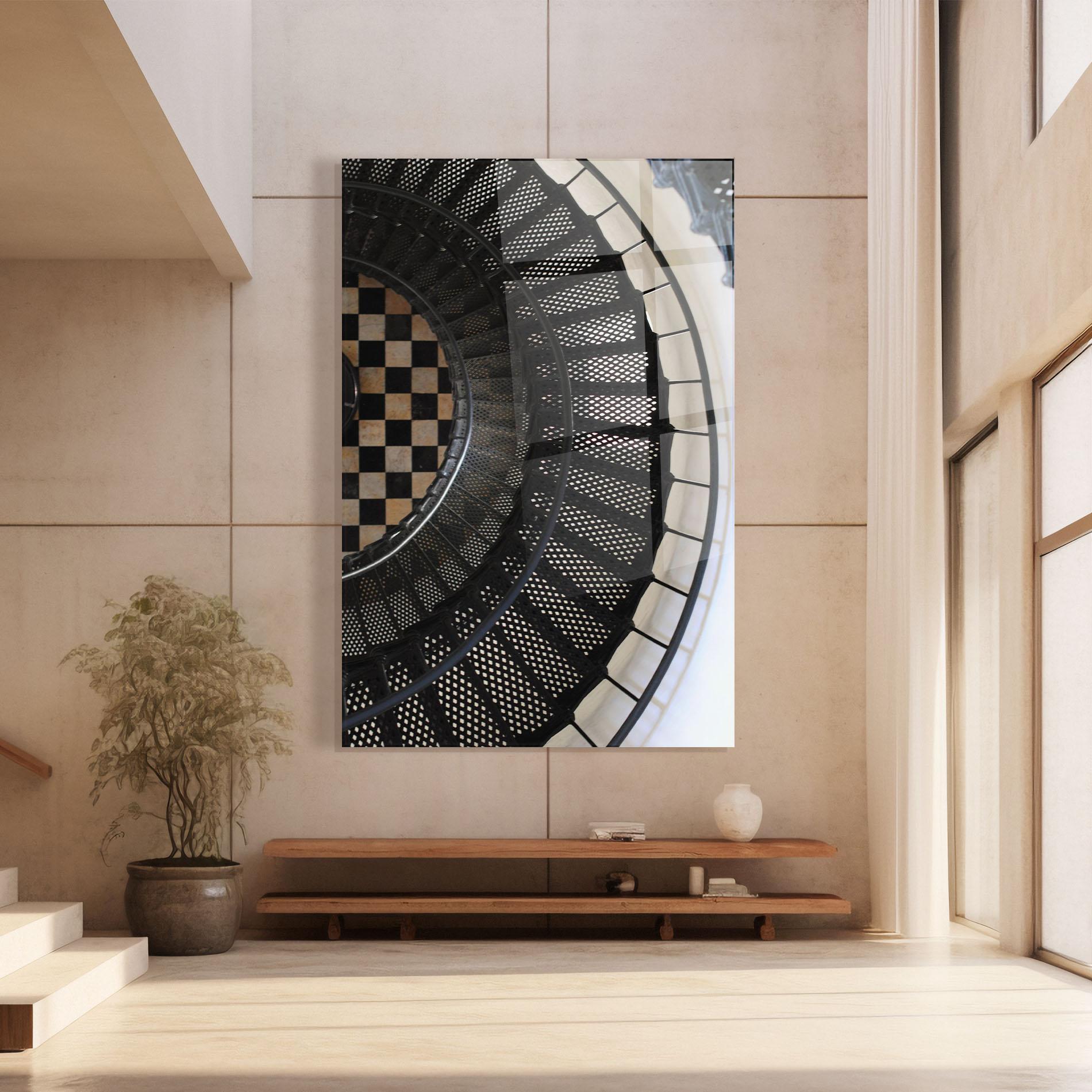 Obraz na Szkle Beautiful Black Stairs mockup 8