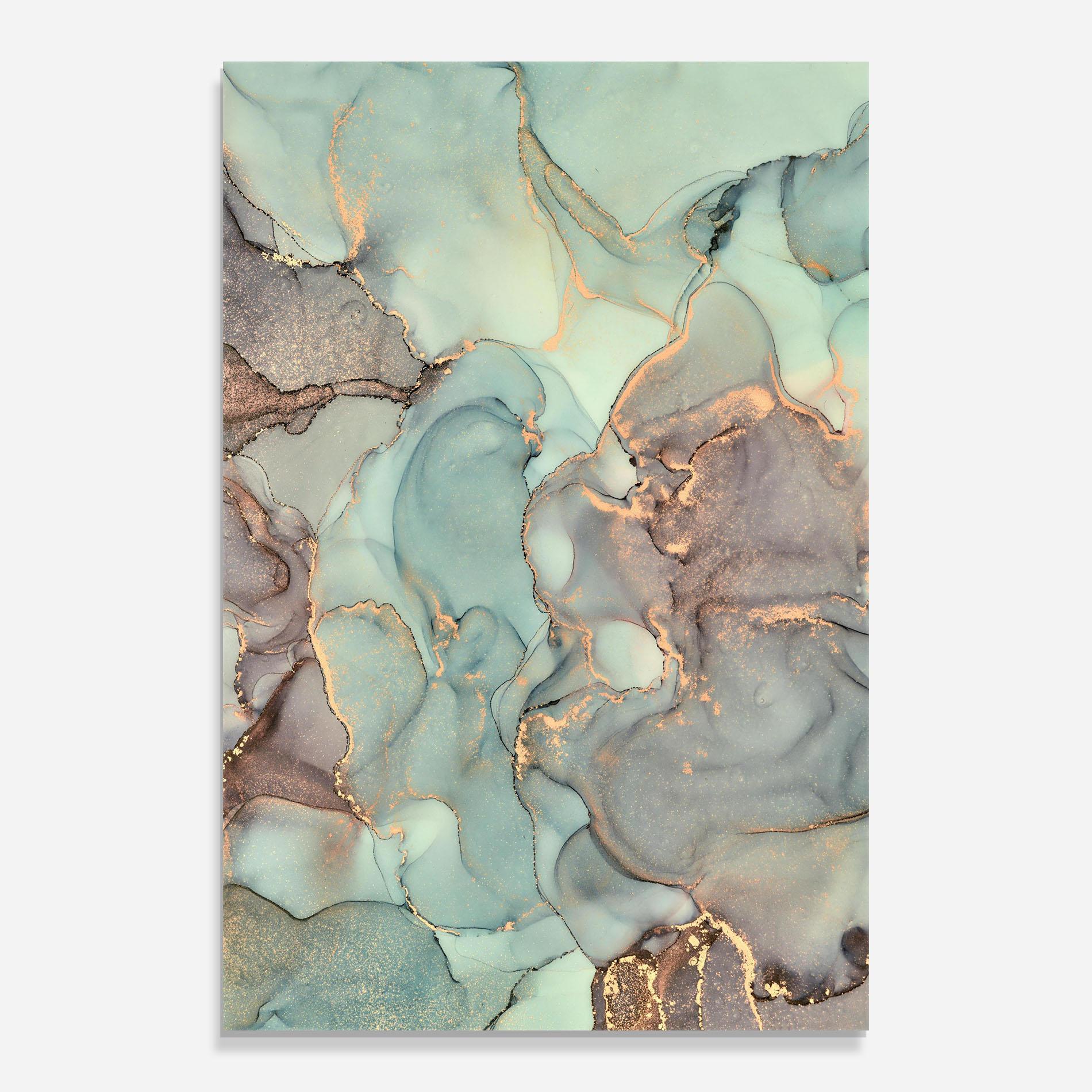 Obraz na Szkle Abstract Turquoise Marble mockup 0