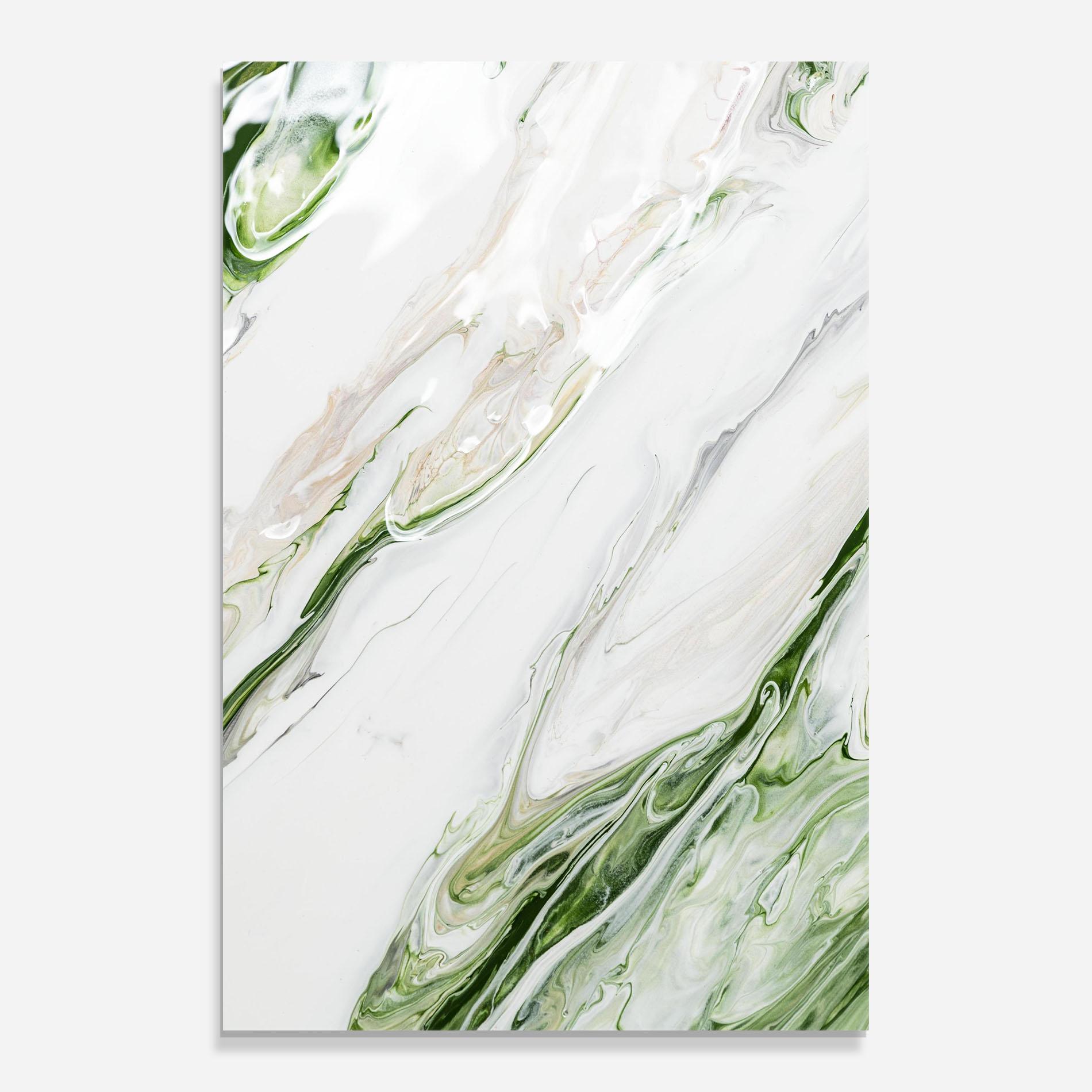 Obraz na Szkle Light Green Liquid mockup 0