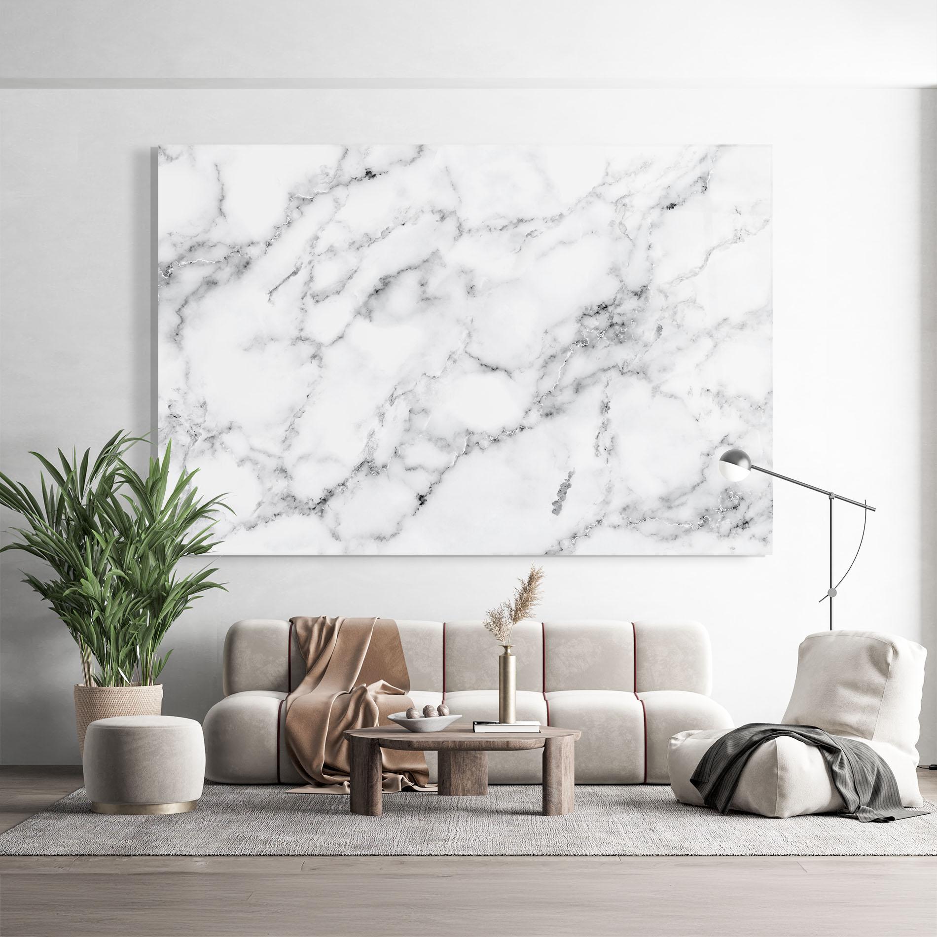 Obraz na Szkle Basic White Marble mockup 9