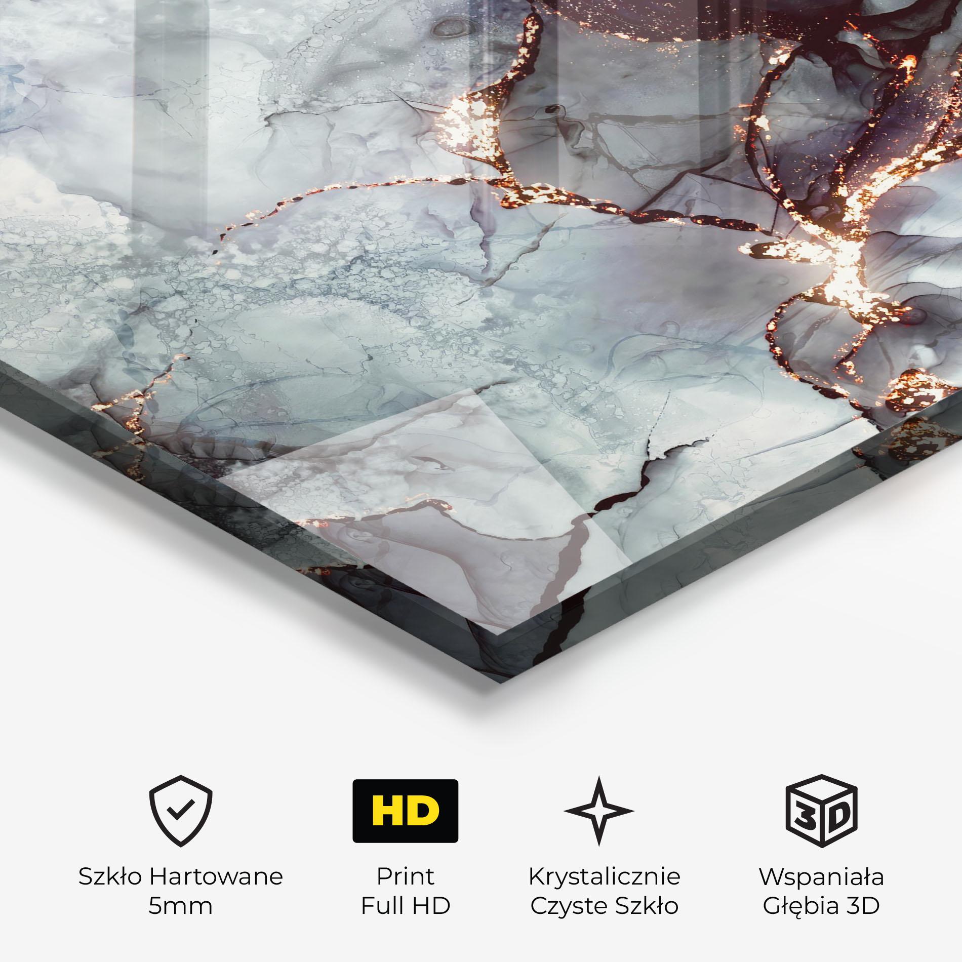 Obraz na Szkle Abstract Gold Path mockup 3