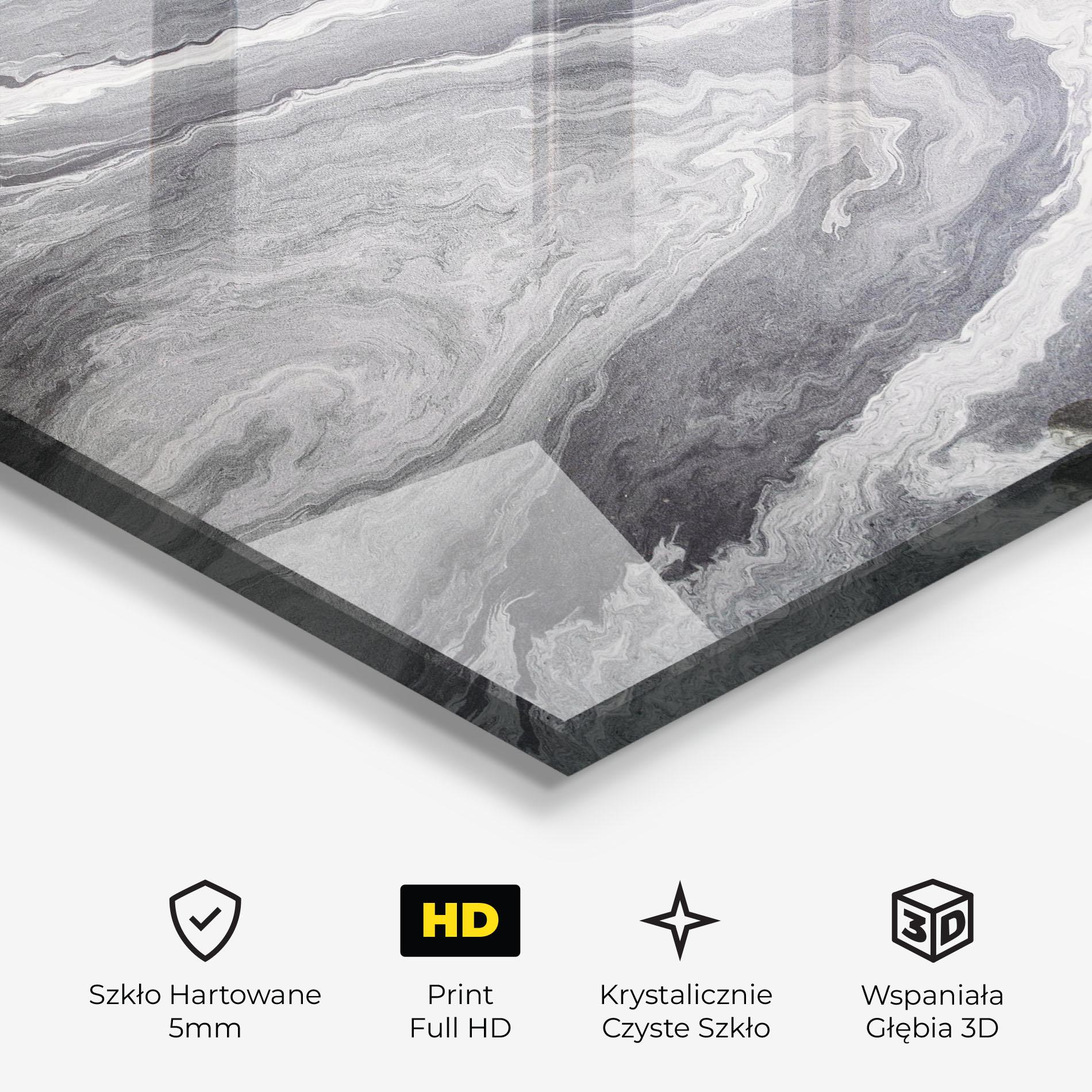 Obraz na Szkle Grey Liquid Marble mockup 3