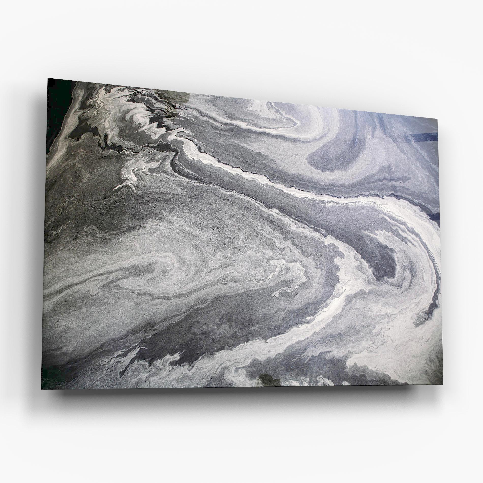 Obraz na Szkle Grey Liquid Marble mockup 6