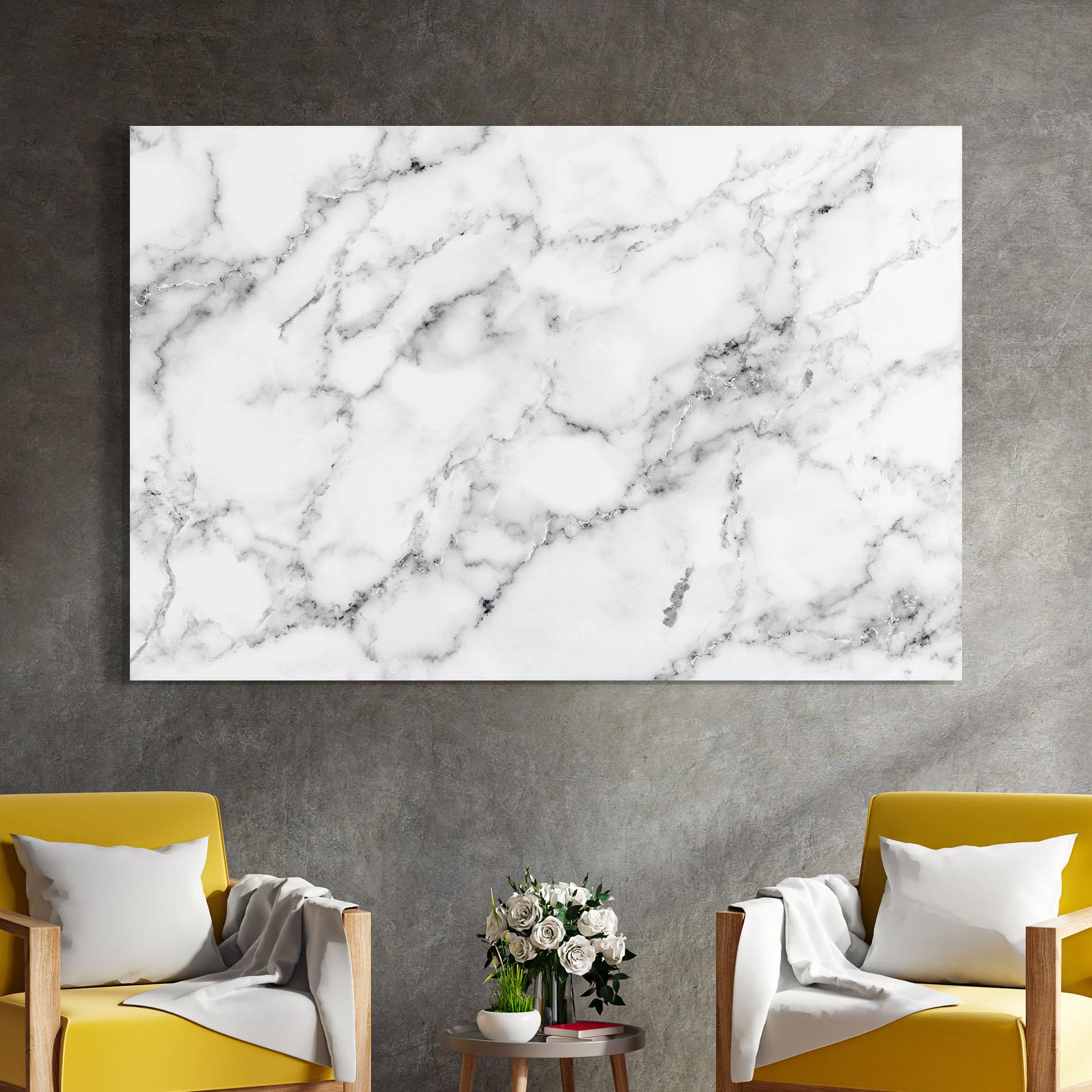 Obraz na Szkle Basic White Marble mockup 4