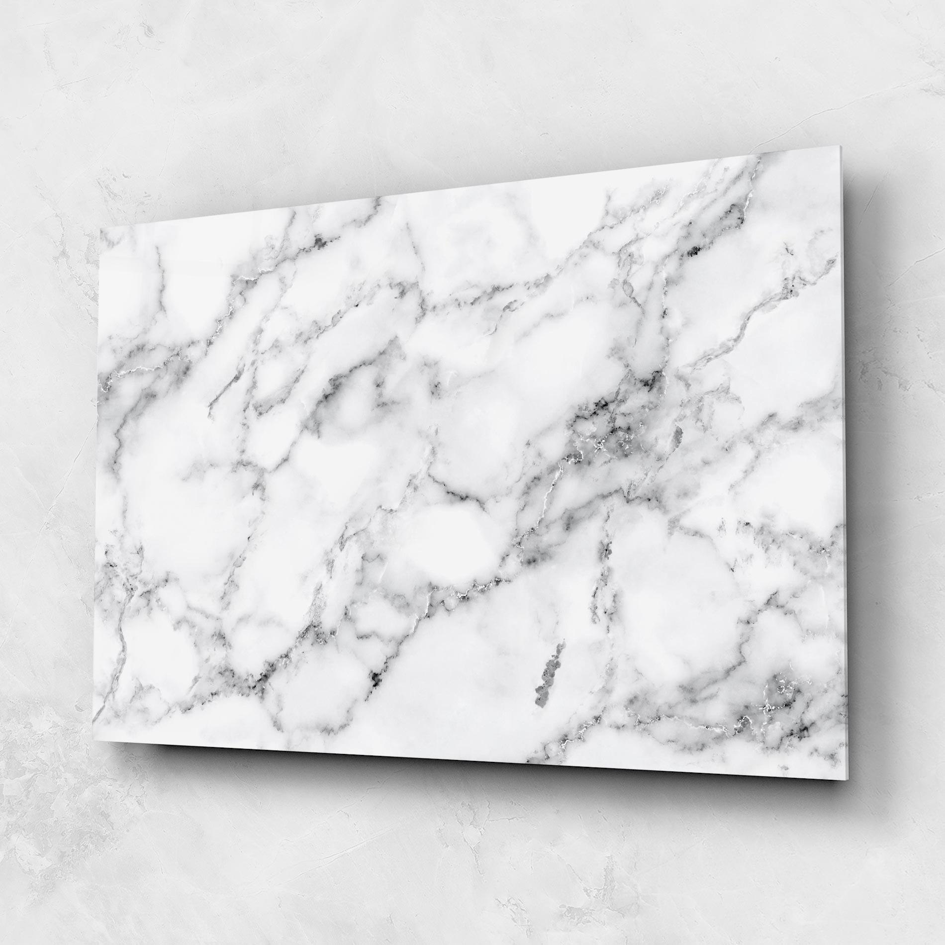 Obraz na Szkle Basic White Marble mockup 1
