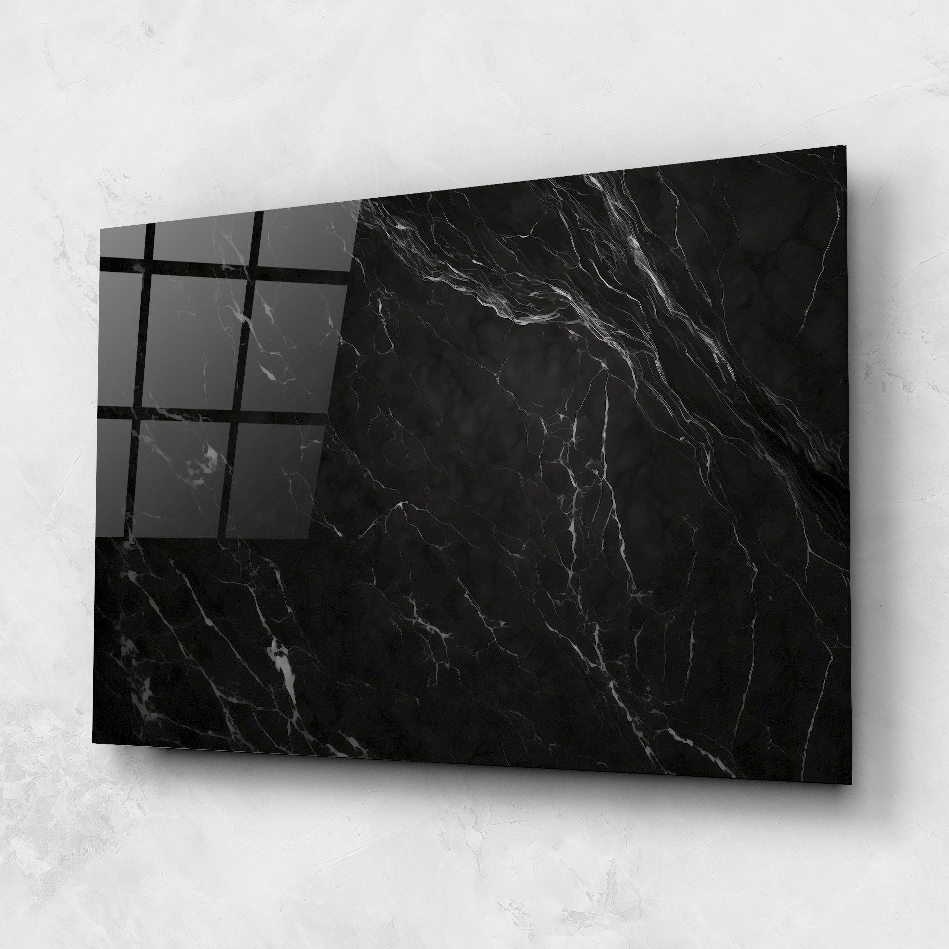 Obraz na Szkle Black Marble mockup 1