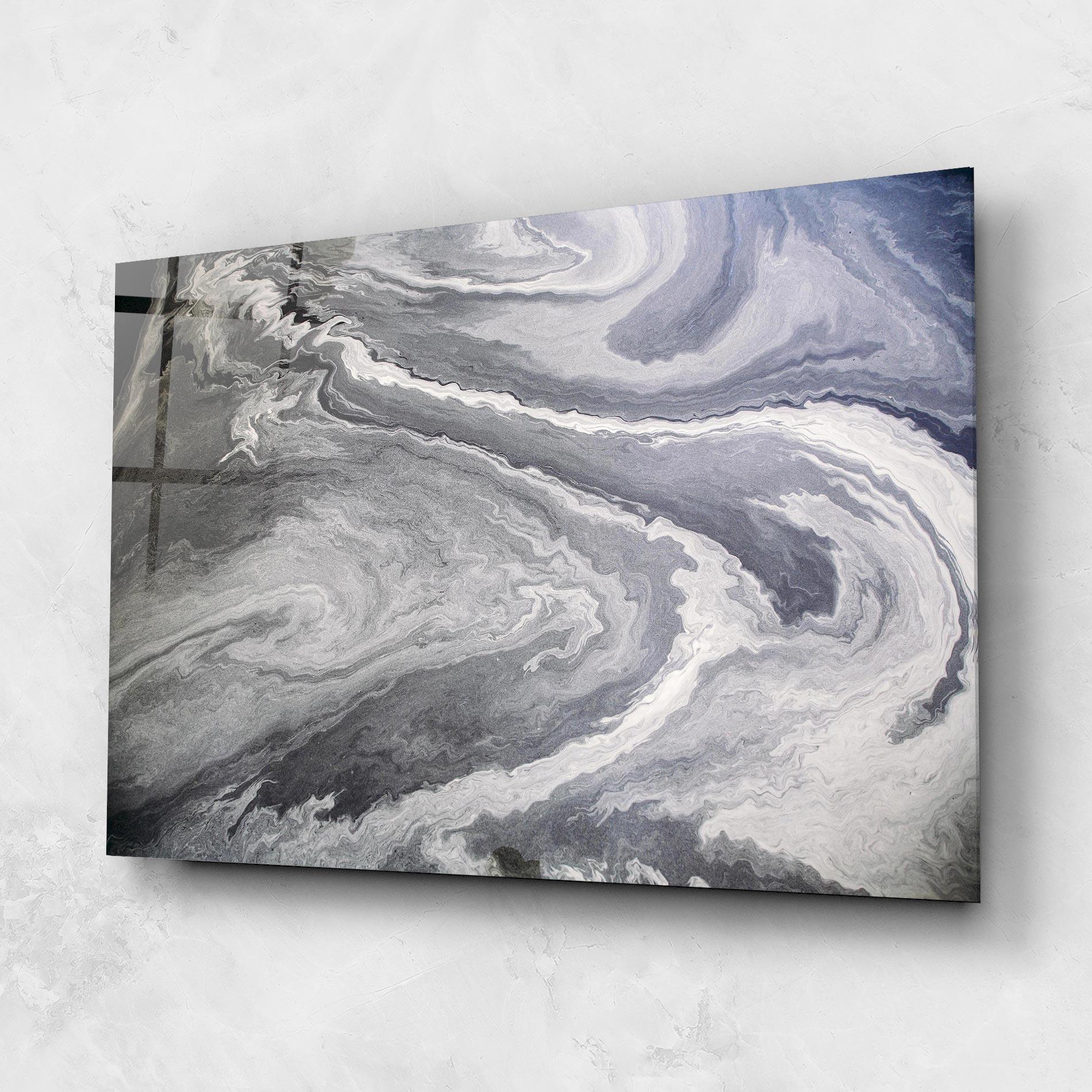 Obraz na Szkle Grey Liquid Marble mockup 1