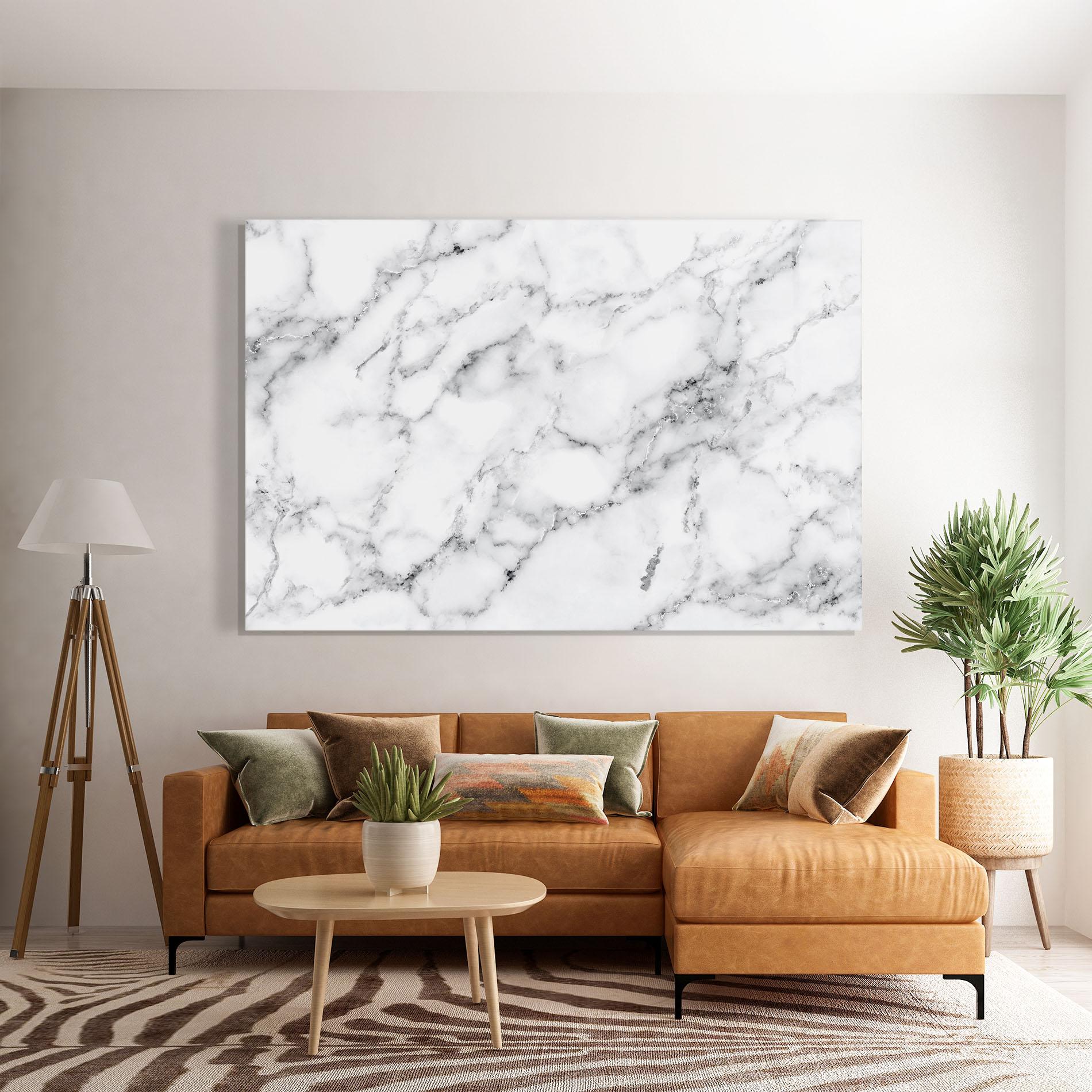 Obraz na Szkle Basic White Marble mockup 7
