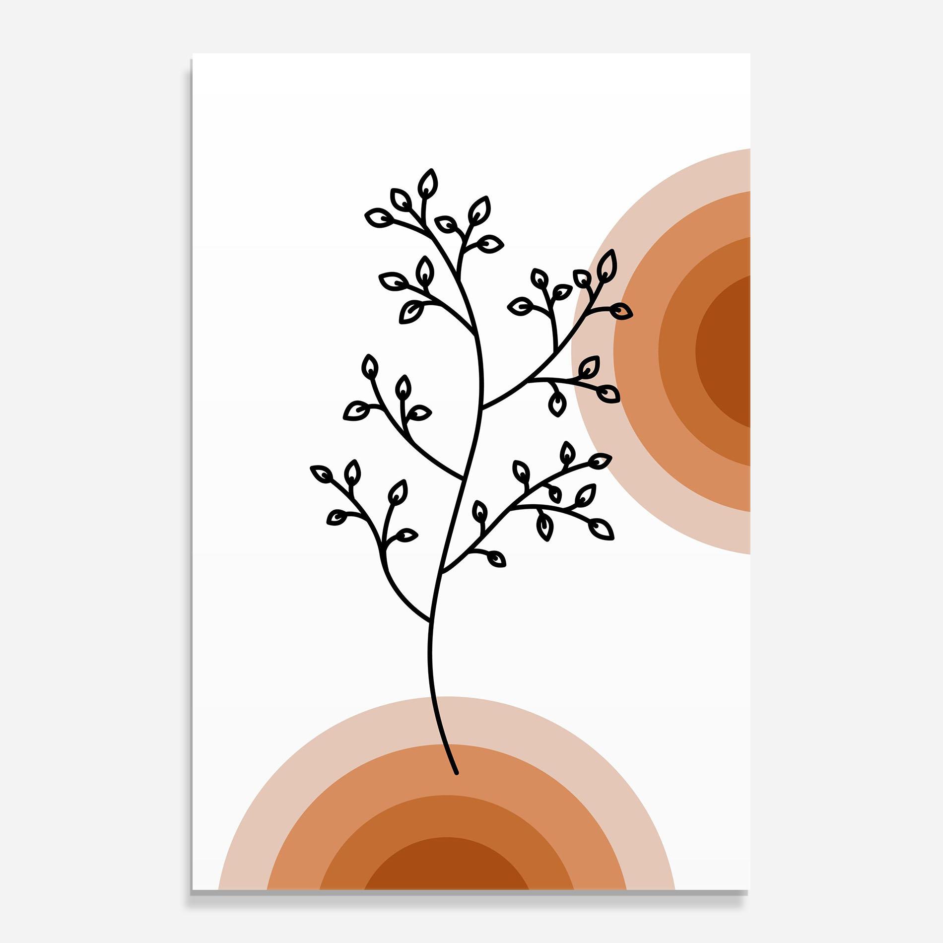 Obraz na Szkle Plant Orange Circle mockup 0