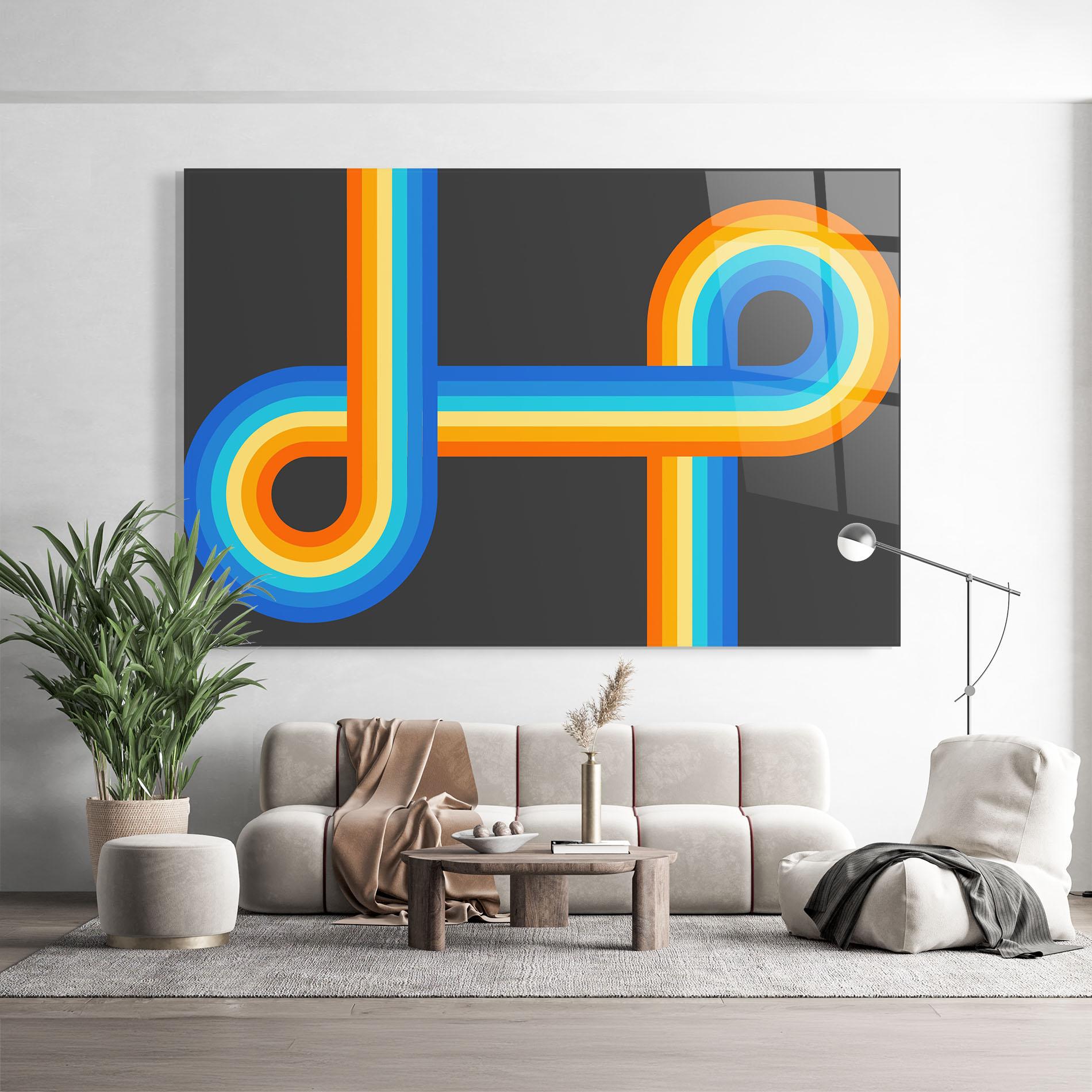 Obraz na Szkle Vintage Ranbow mockup 9