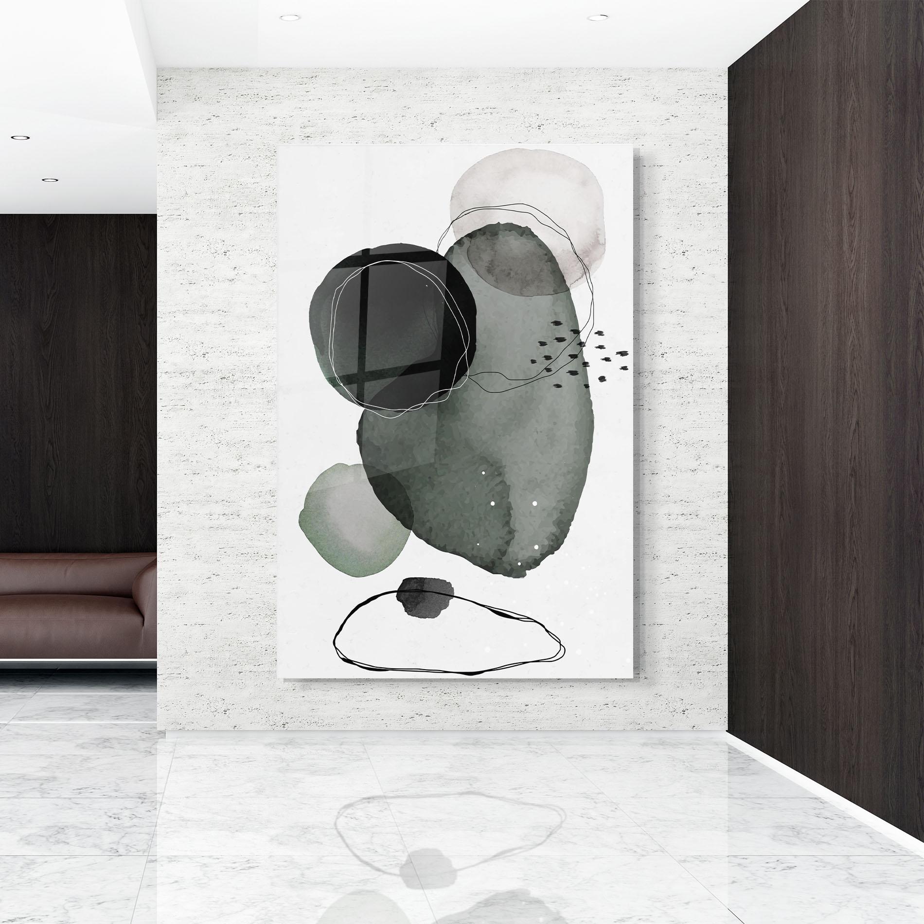 Obraz na Szkle Green Watercolor mockup 9