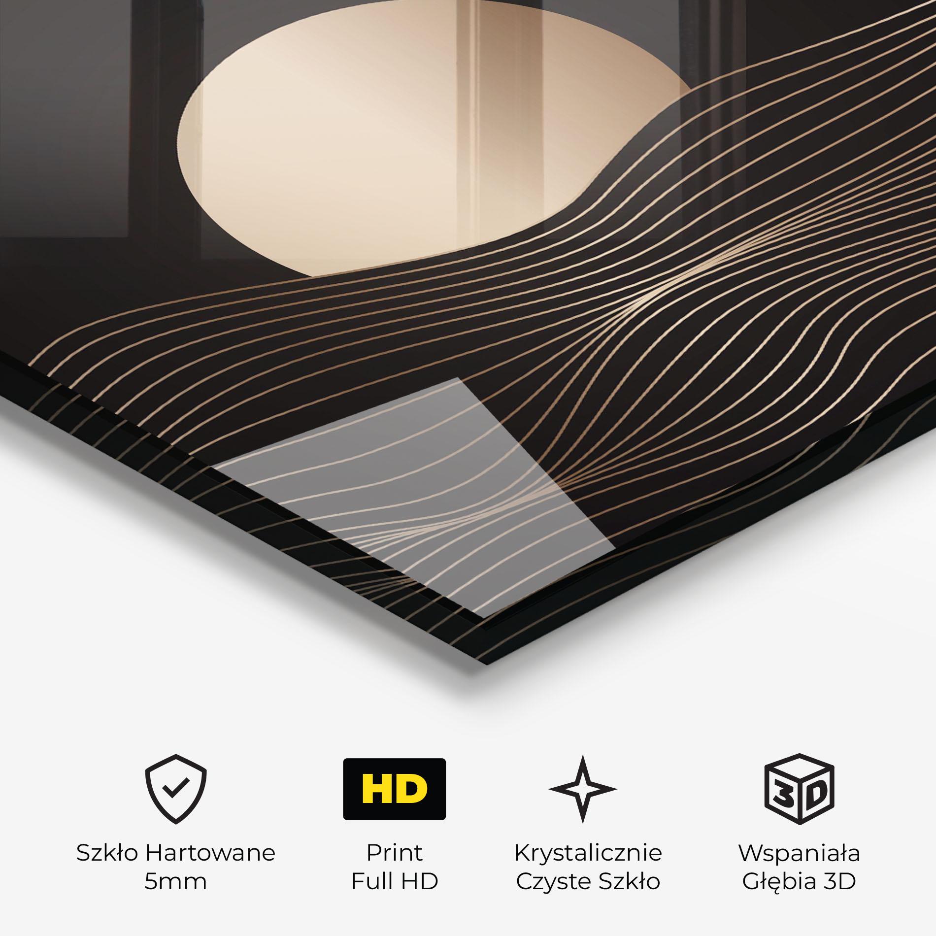 Obraz na Szkle Cream Moon mockup 3