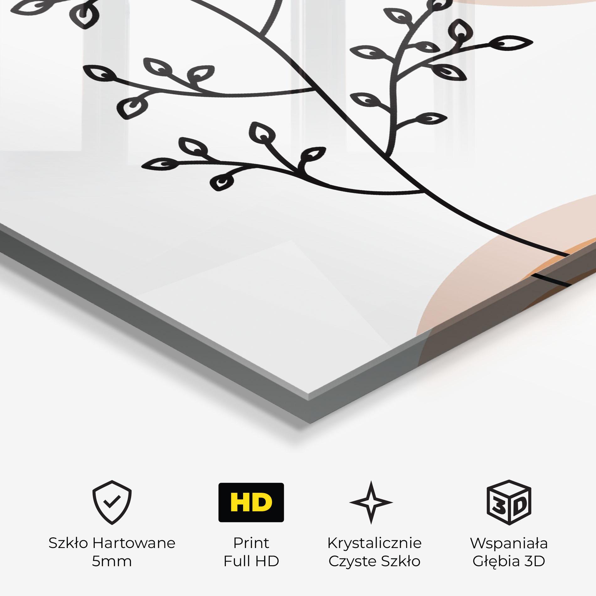 Obraz na Szkle Plant Orange Circle mockup 3