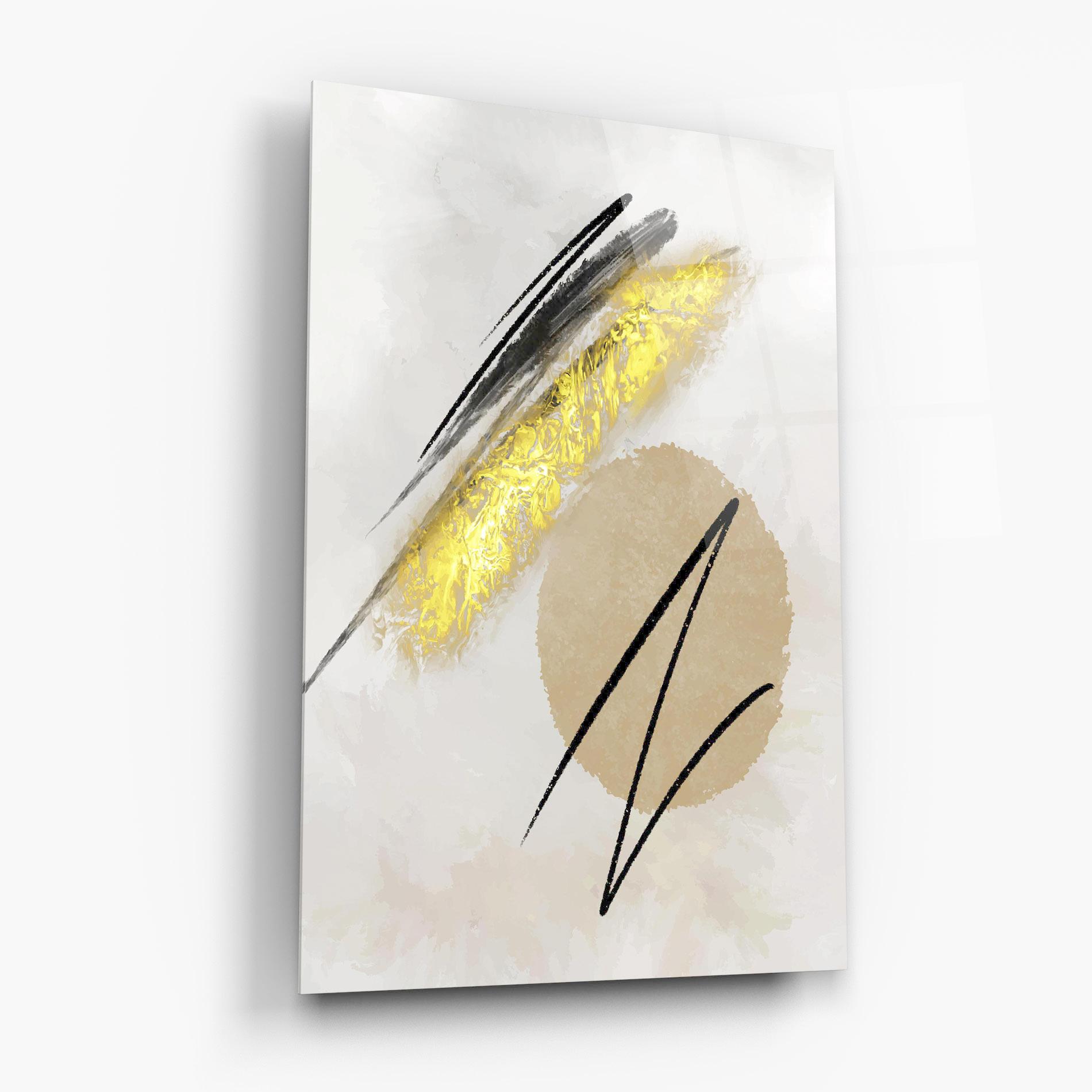 Obraz na Szkle Gold Brush mockup 6