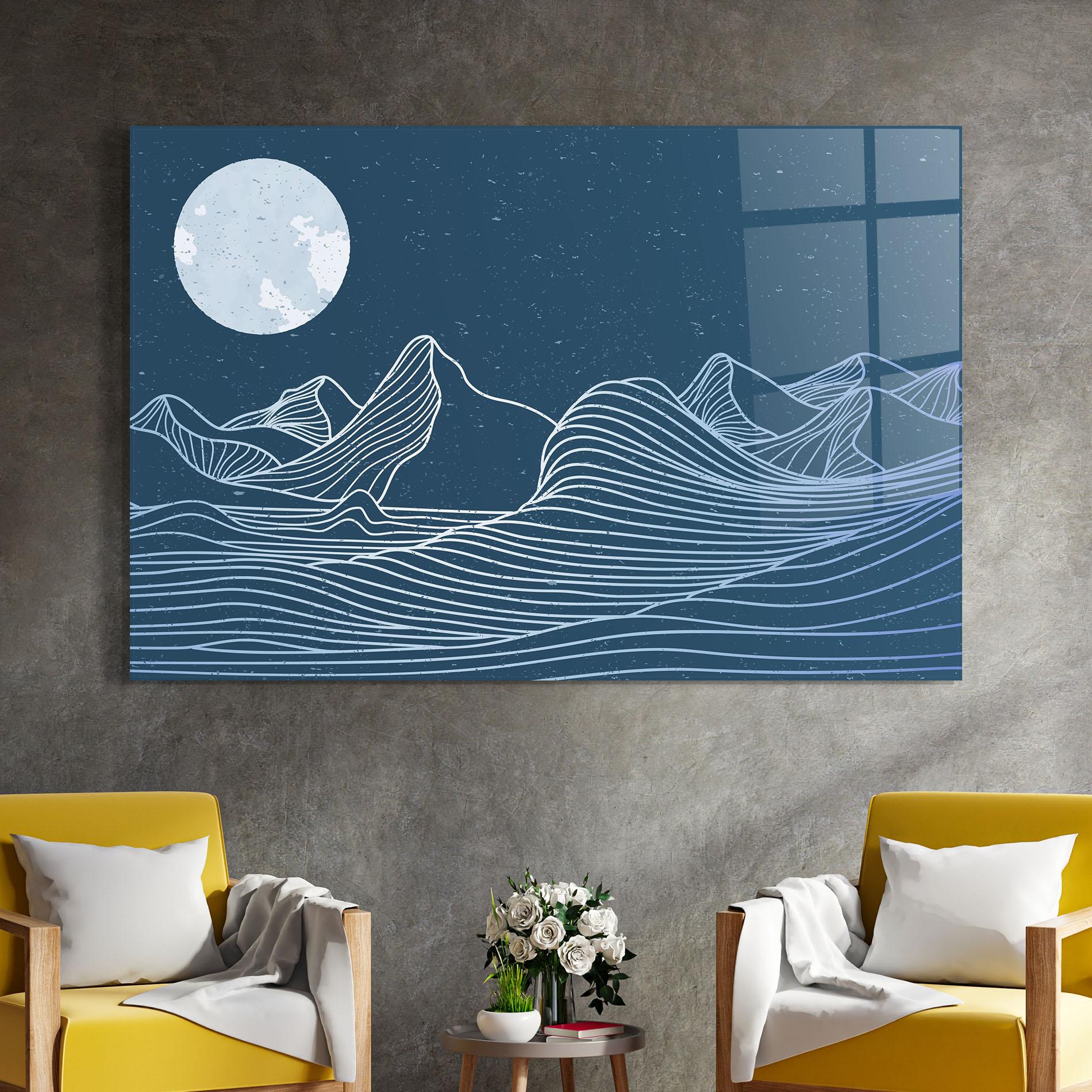 Obraz na Szkle Ocean Blue Wave mockup 4