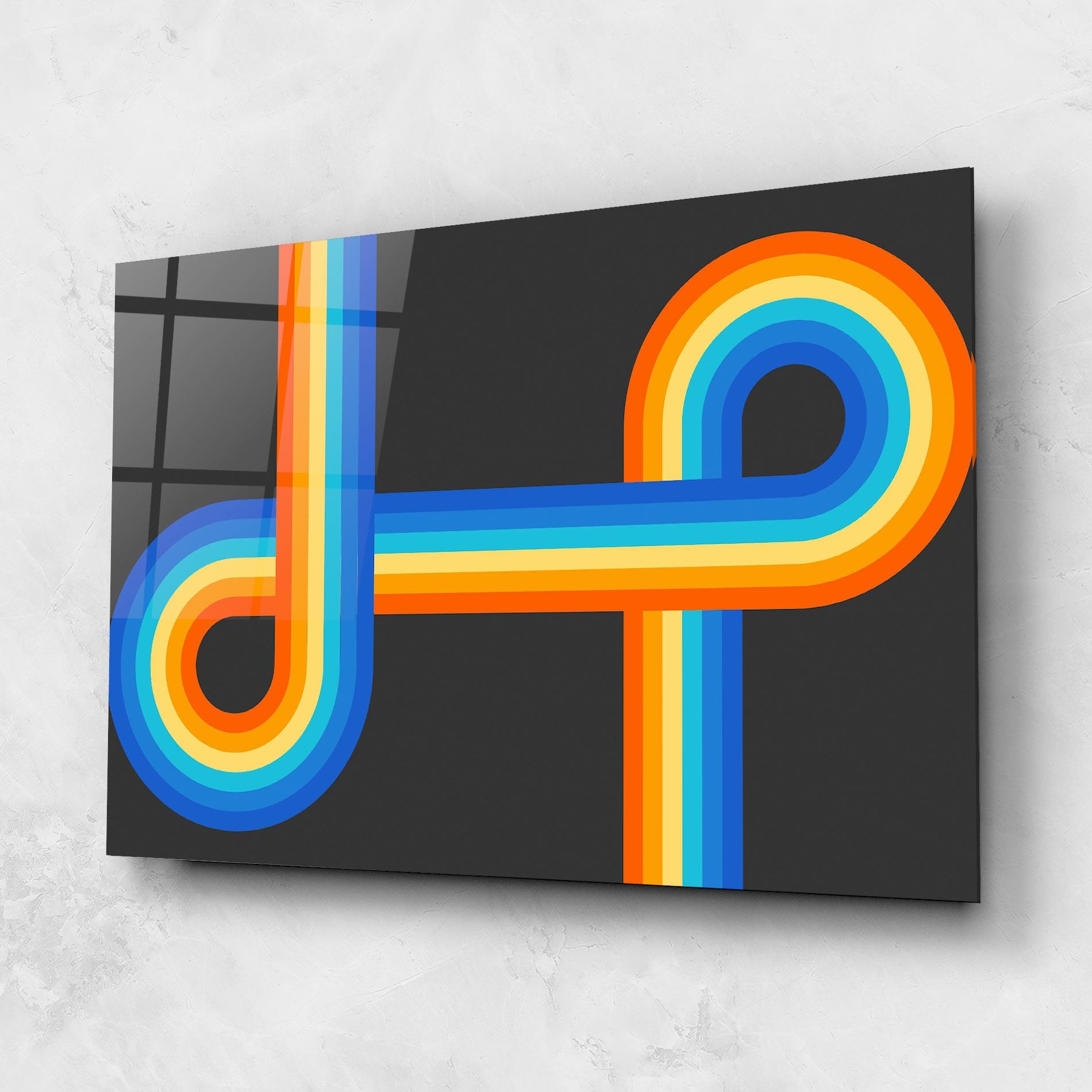 Obraz na Szkle Vintage Ranbow mockup 1